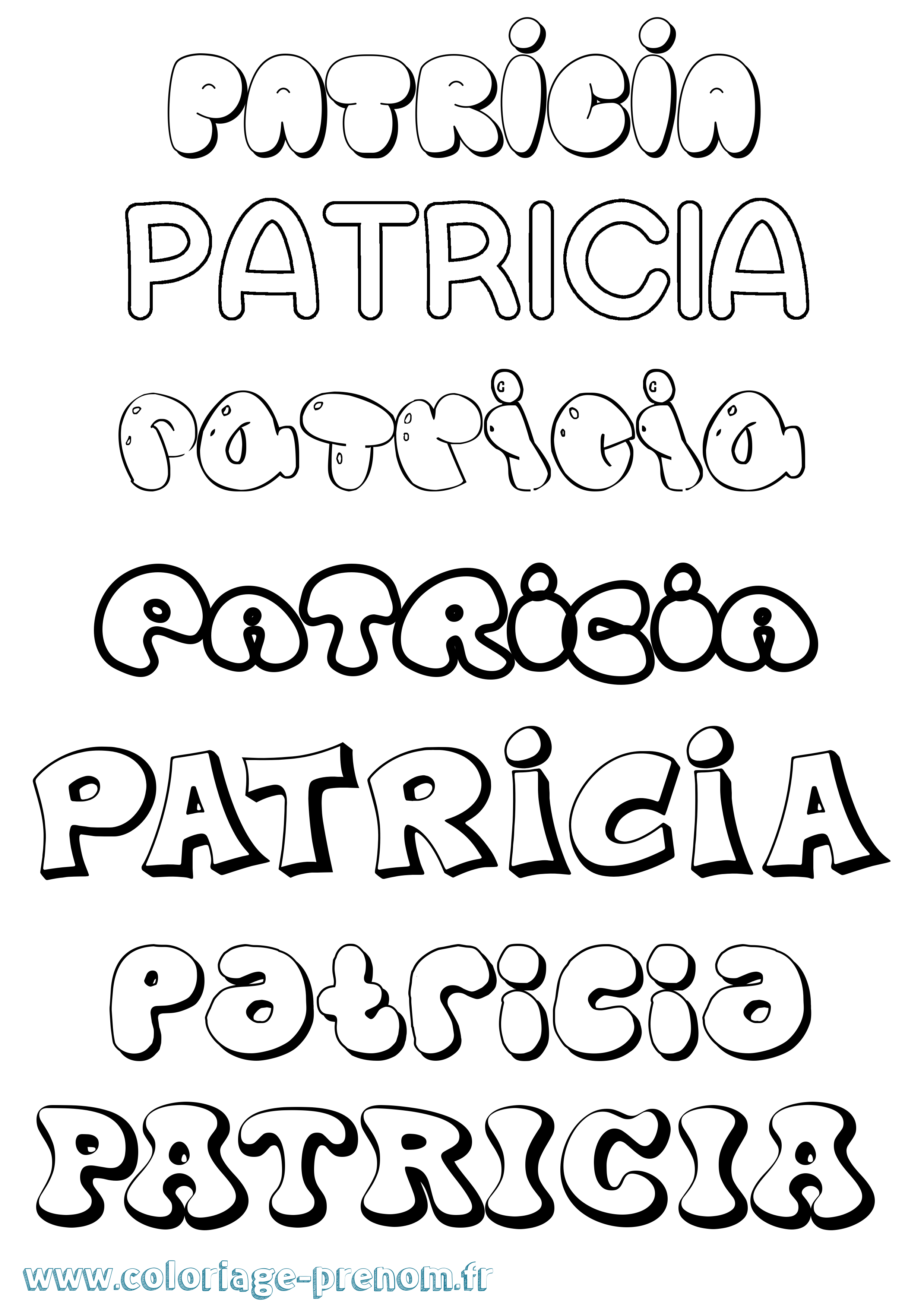 Coloriage prénom Patricia