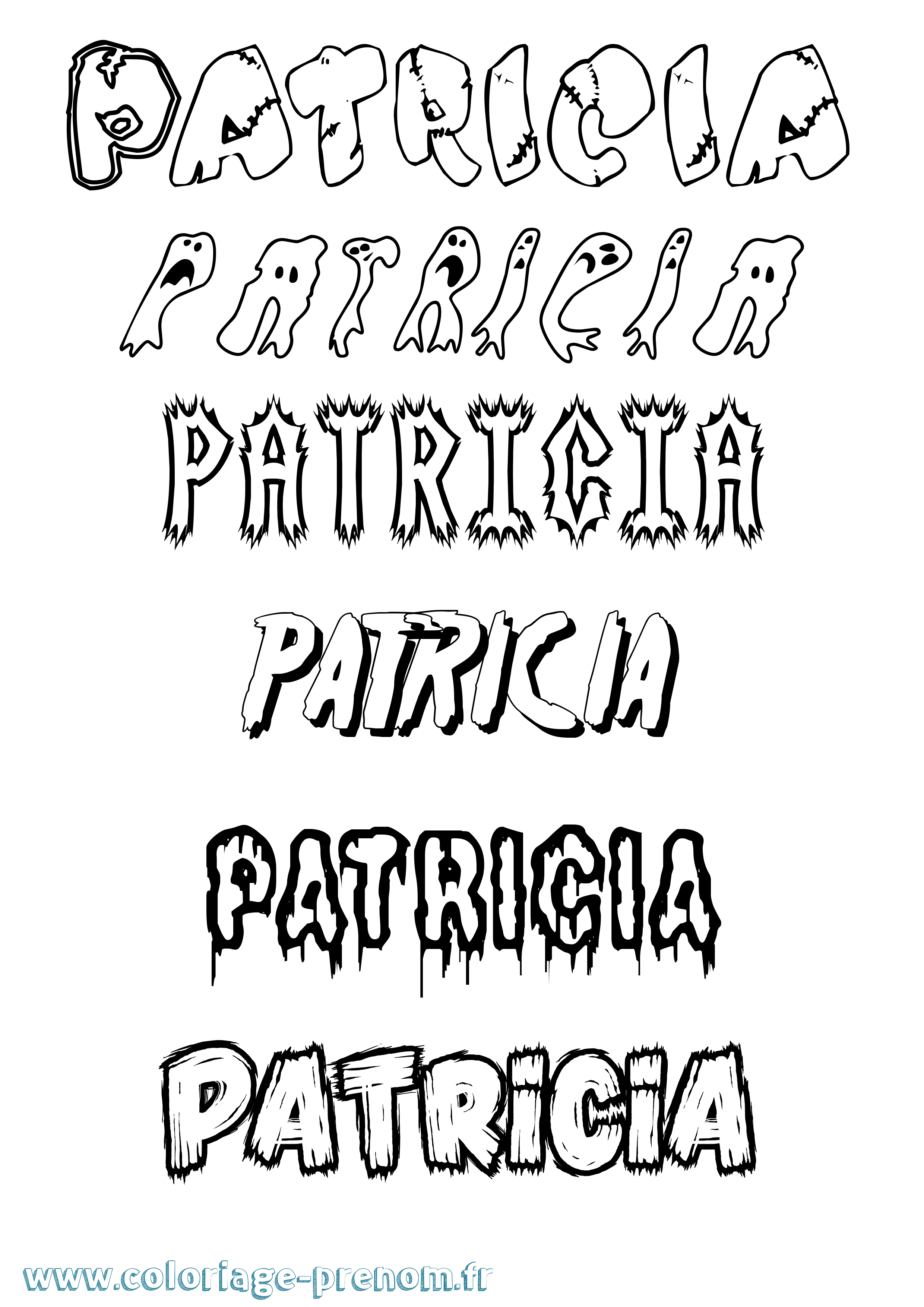 Coloriage Patricia Frisson Coloriage prénom Patricia Frisson