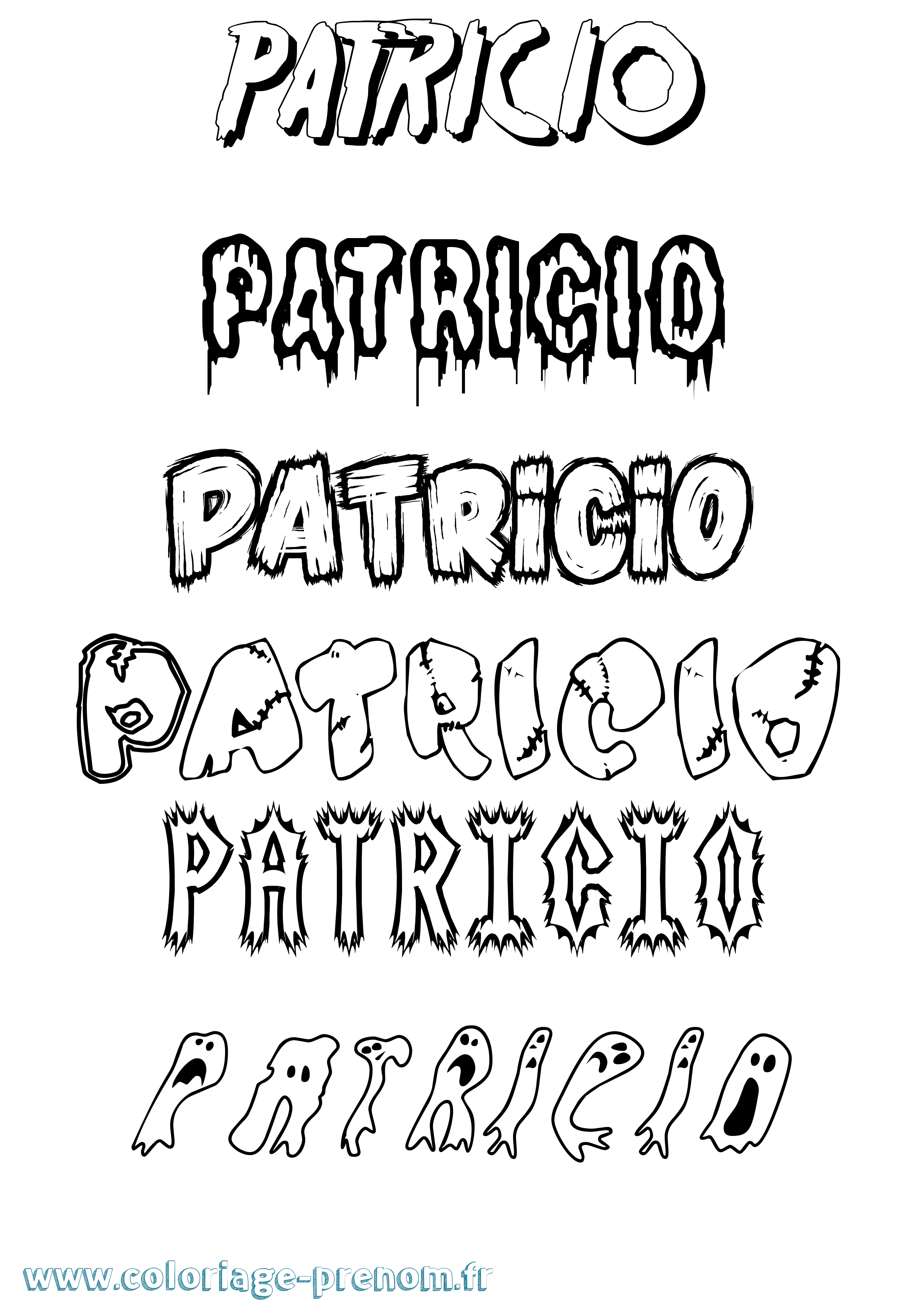 Coloriage Patricio Frisson Coloriage prénom Patricio Frisson