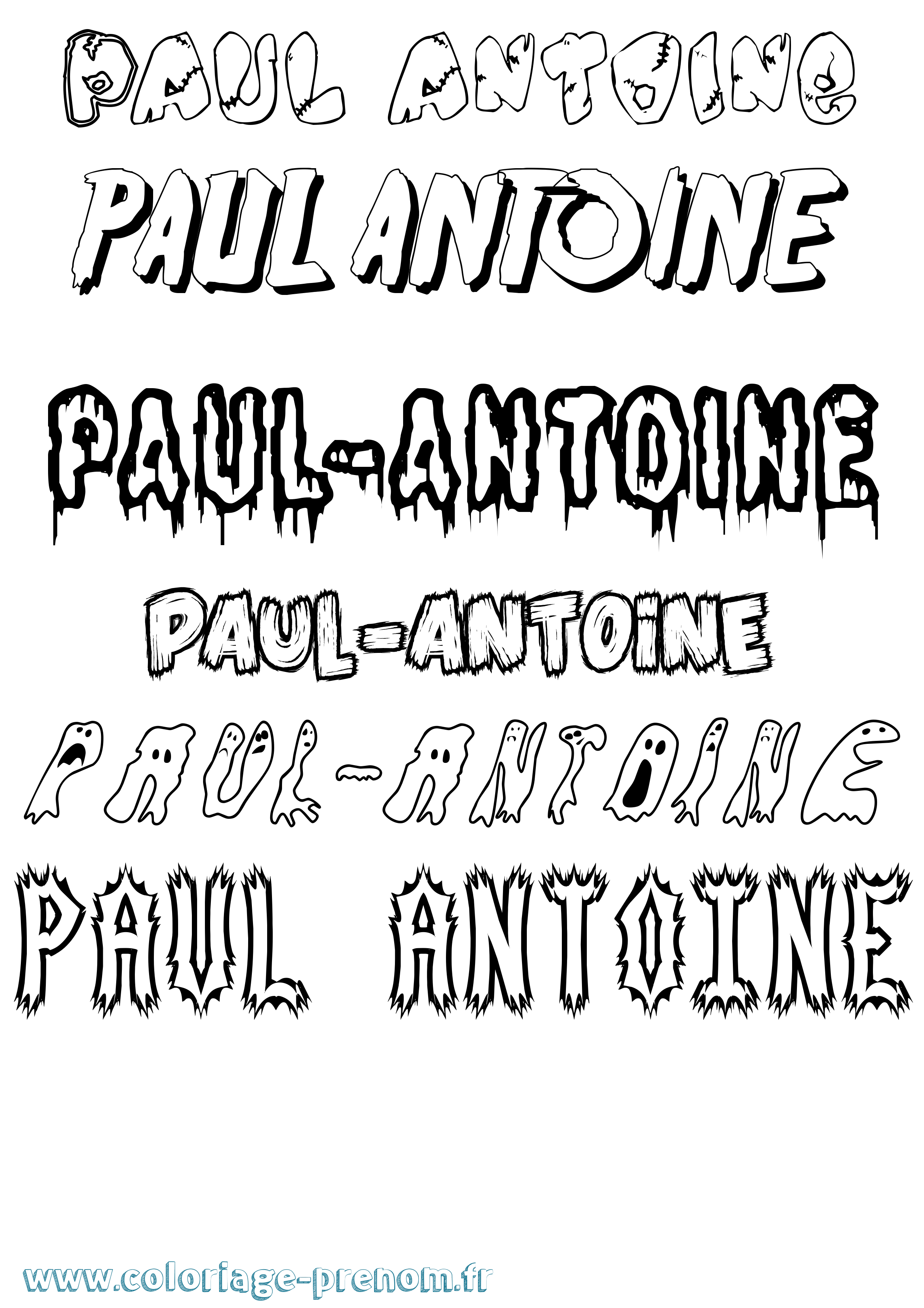 Coloriage prénom Paul-Antoine