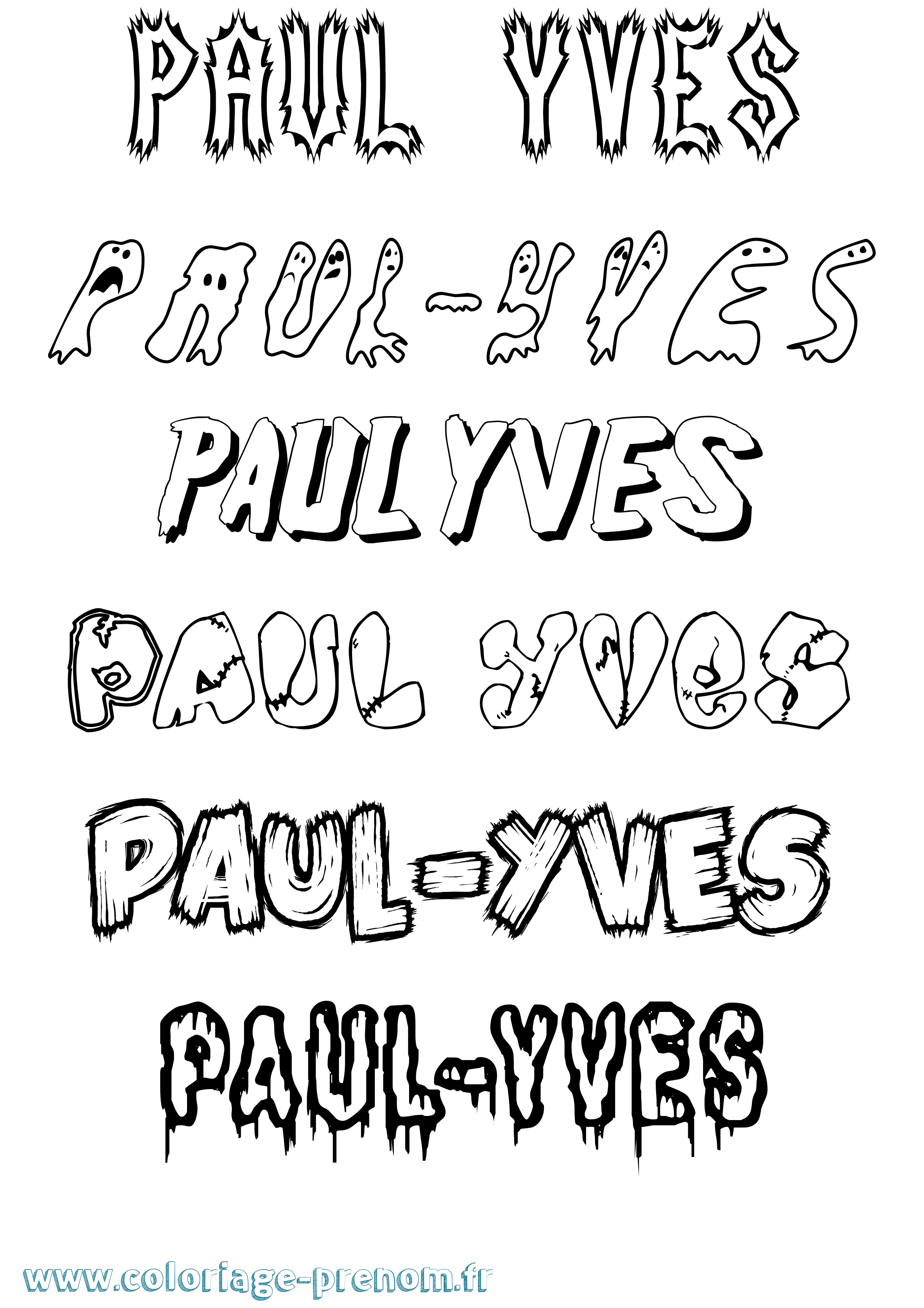 Coloriage prénom Paul-Yves Frisson