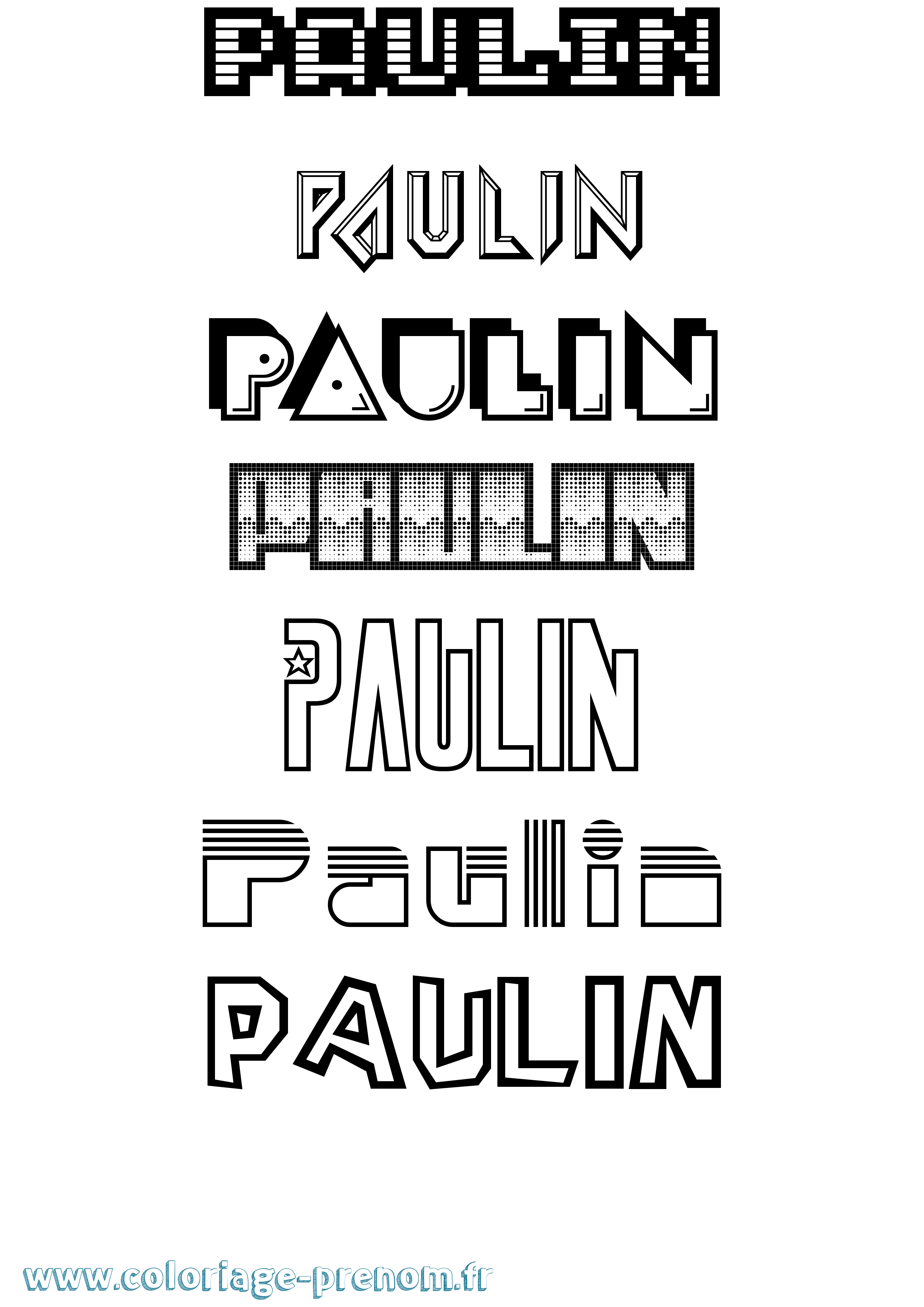 Coloriage Paulin Jeux Vidéos Coloriage prénom Paulin Jeux Vidéos