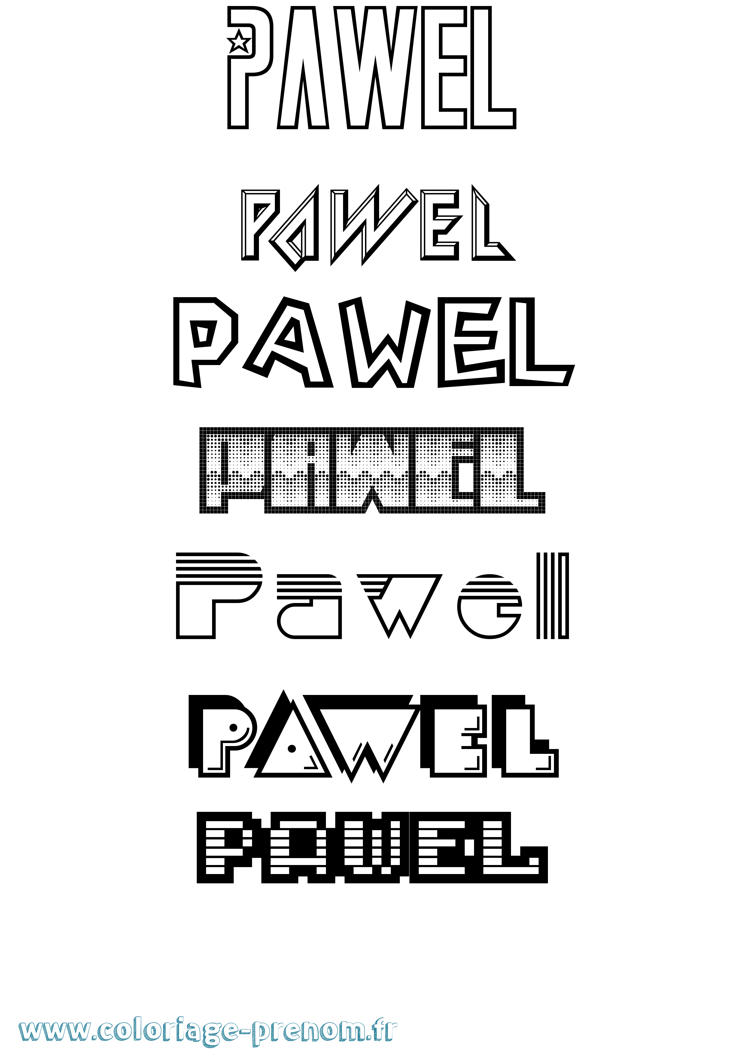 Coloriage Pawel Jeux Vidéos Coloriage prénom Pawel Jeux Vidéos