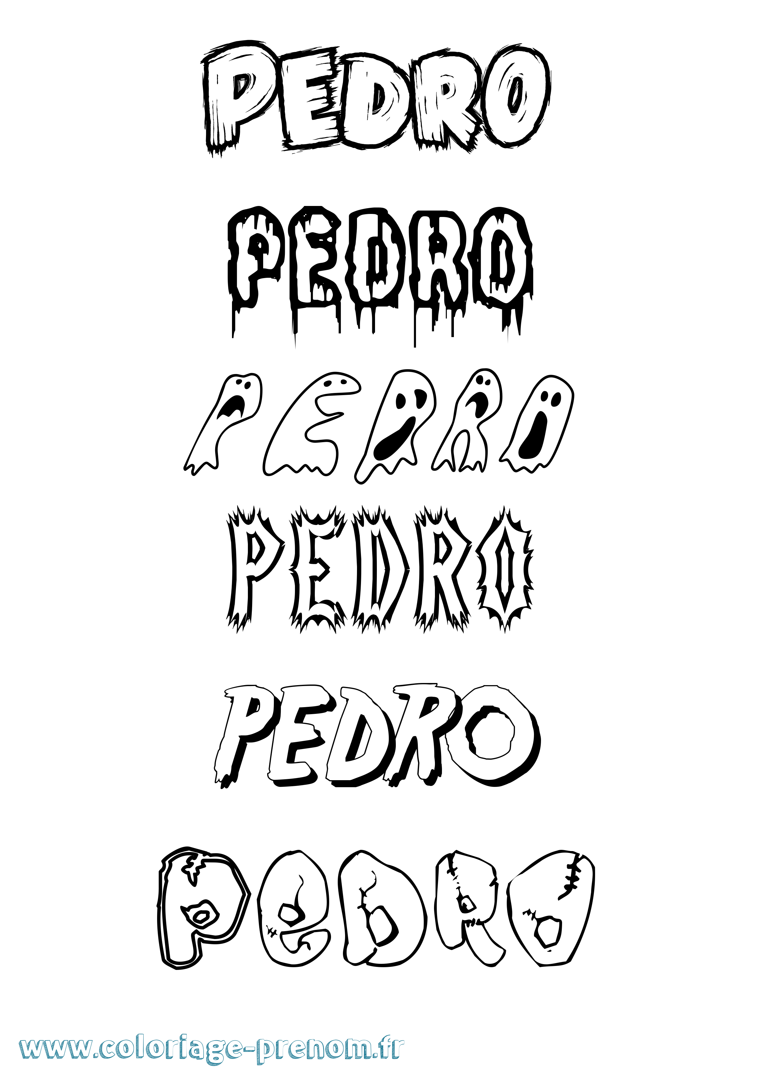 Coloriage prénom Pedro