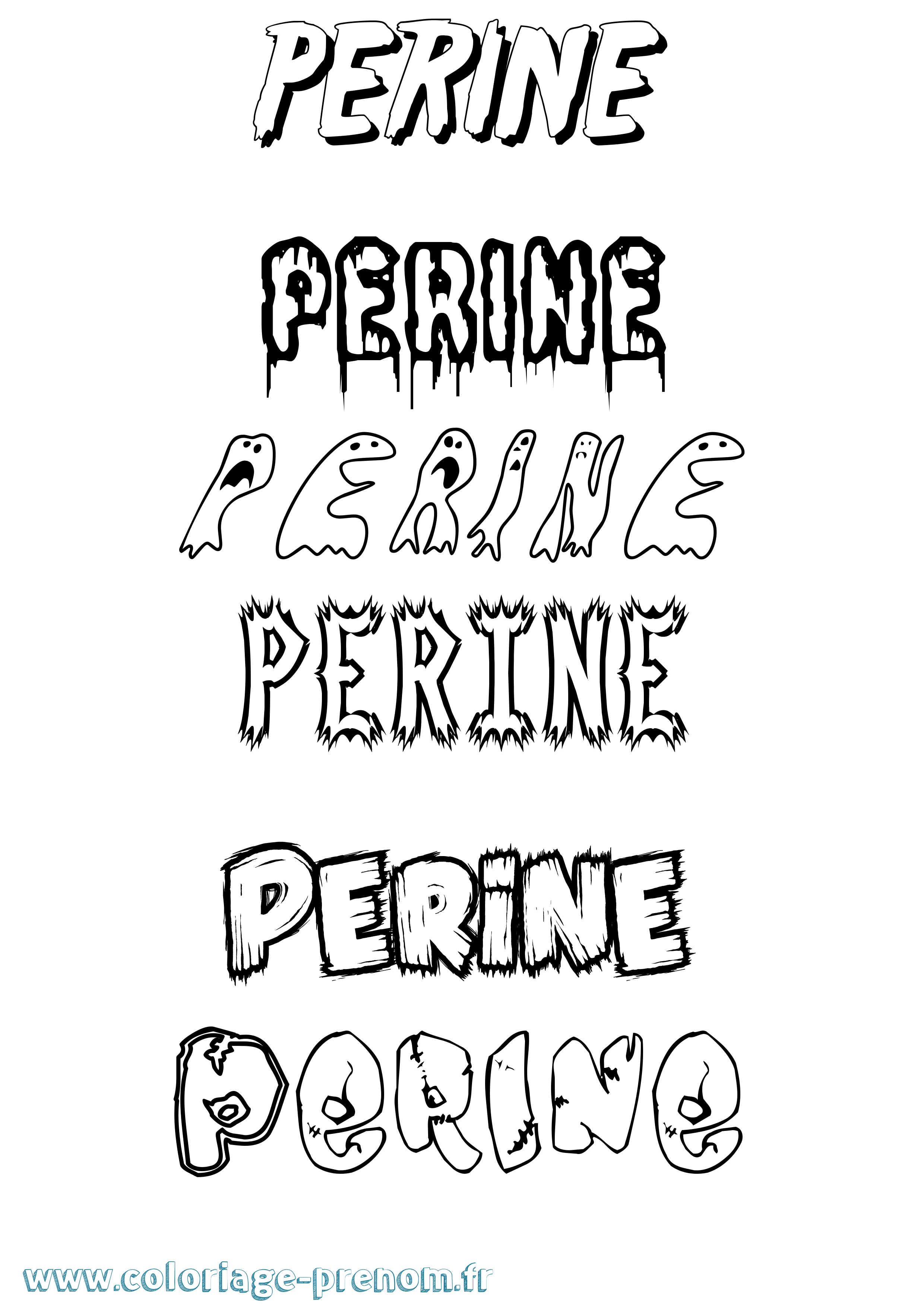 Coloriage prénom Perine Frisson