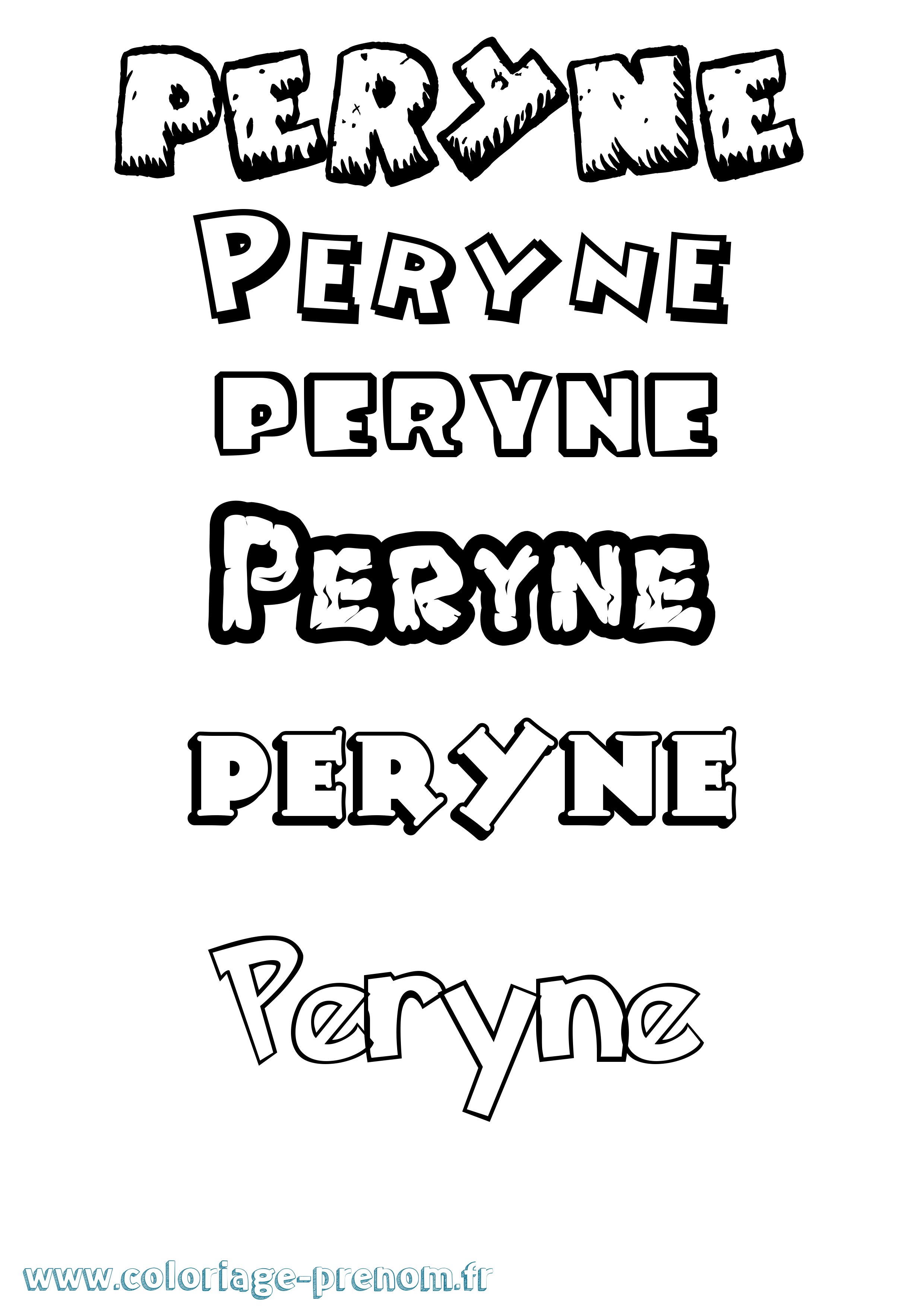 Coloriage Peryne Dessin Animé Coloriage prénom Peryne Dessin Animé