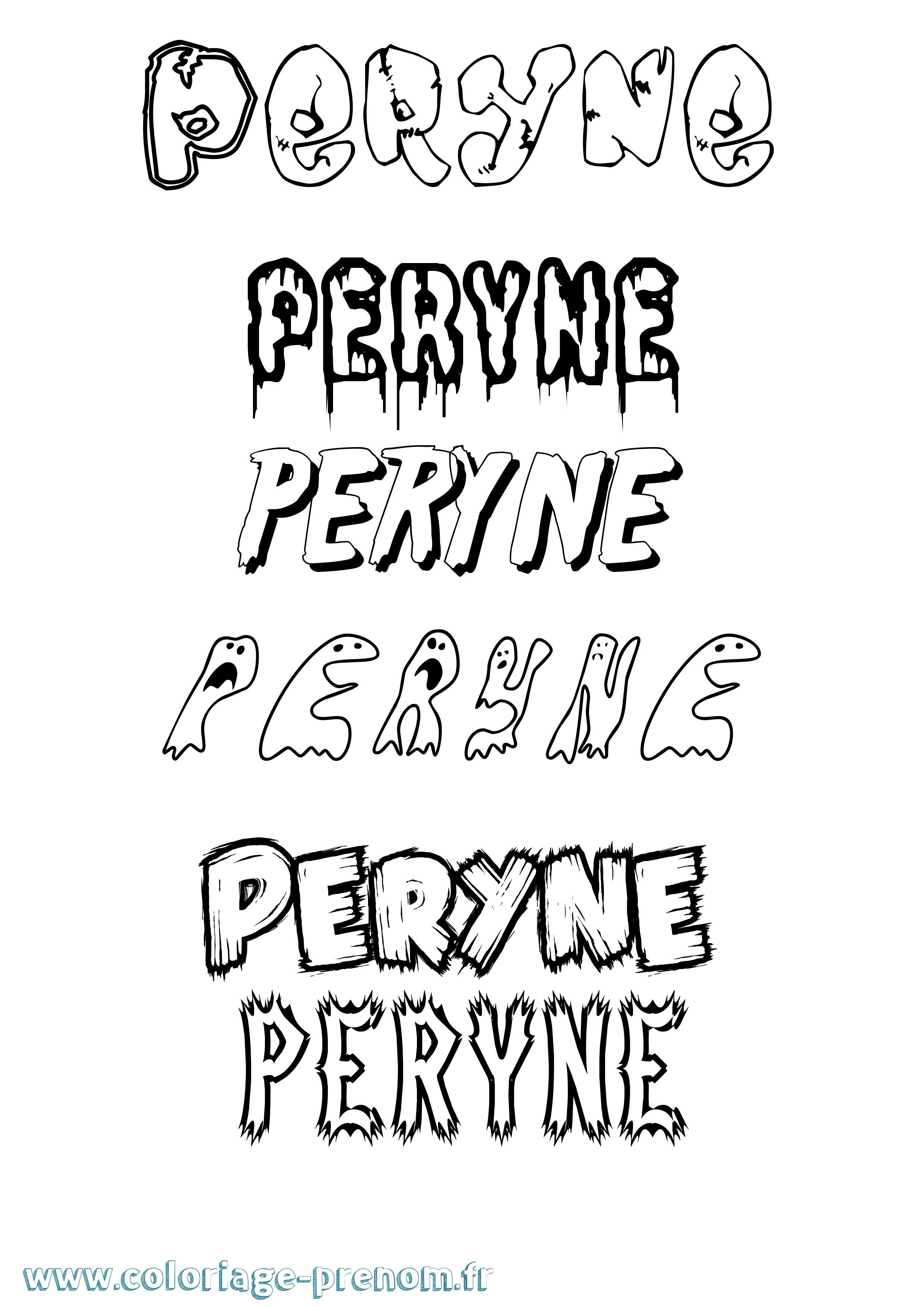 Coloriage Peryne Frisson Coloriage prénom Peryne Frisson