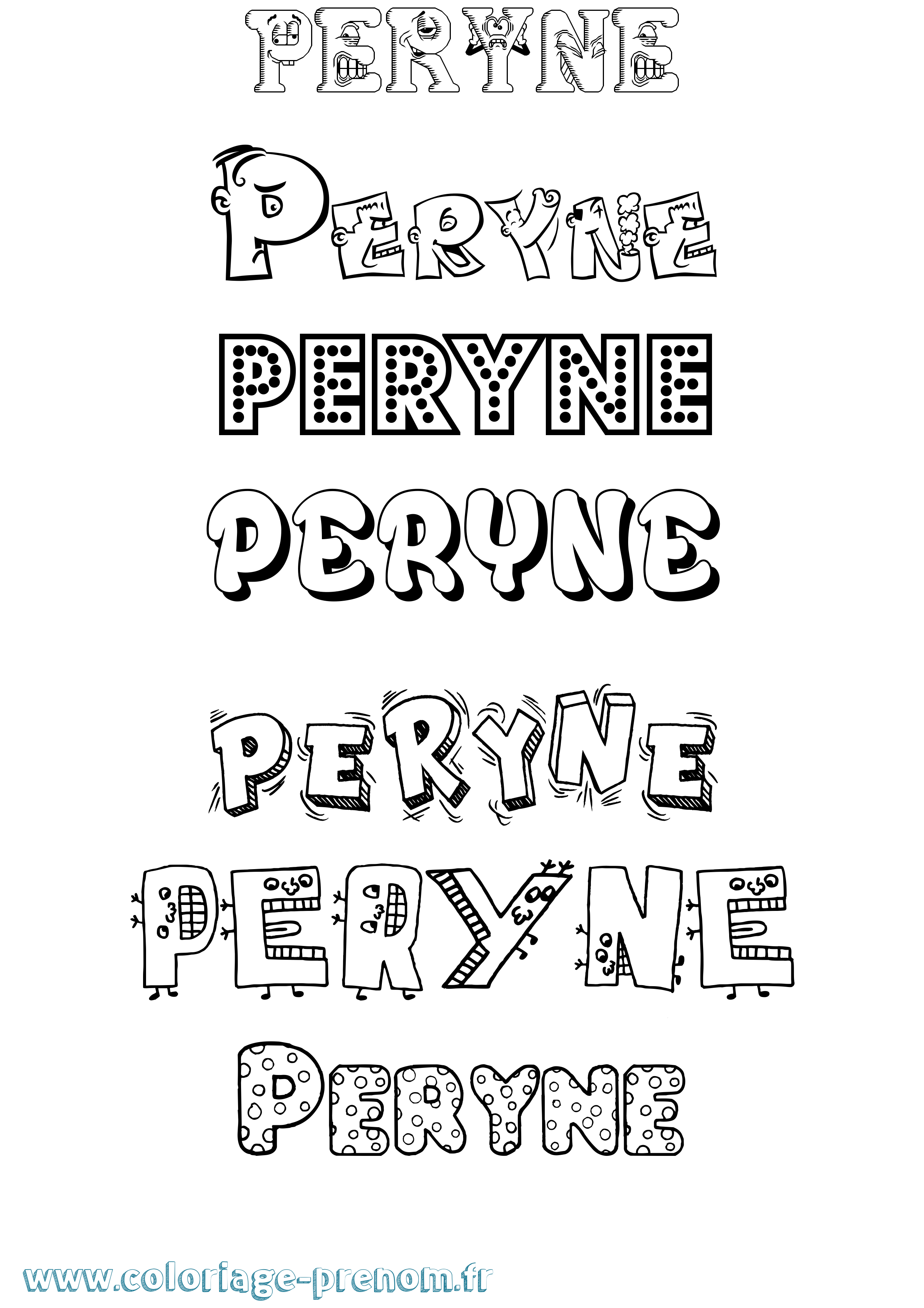 Coloriage Peryne Fun Coloriage prénom Peryne Fun