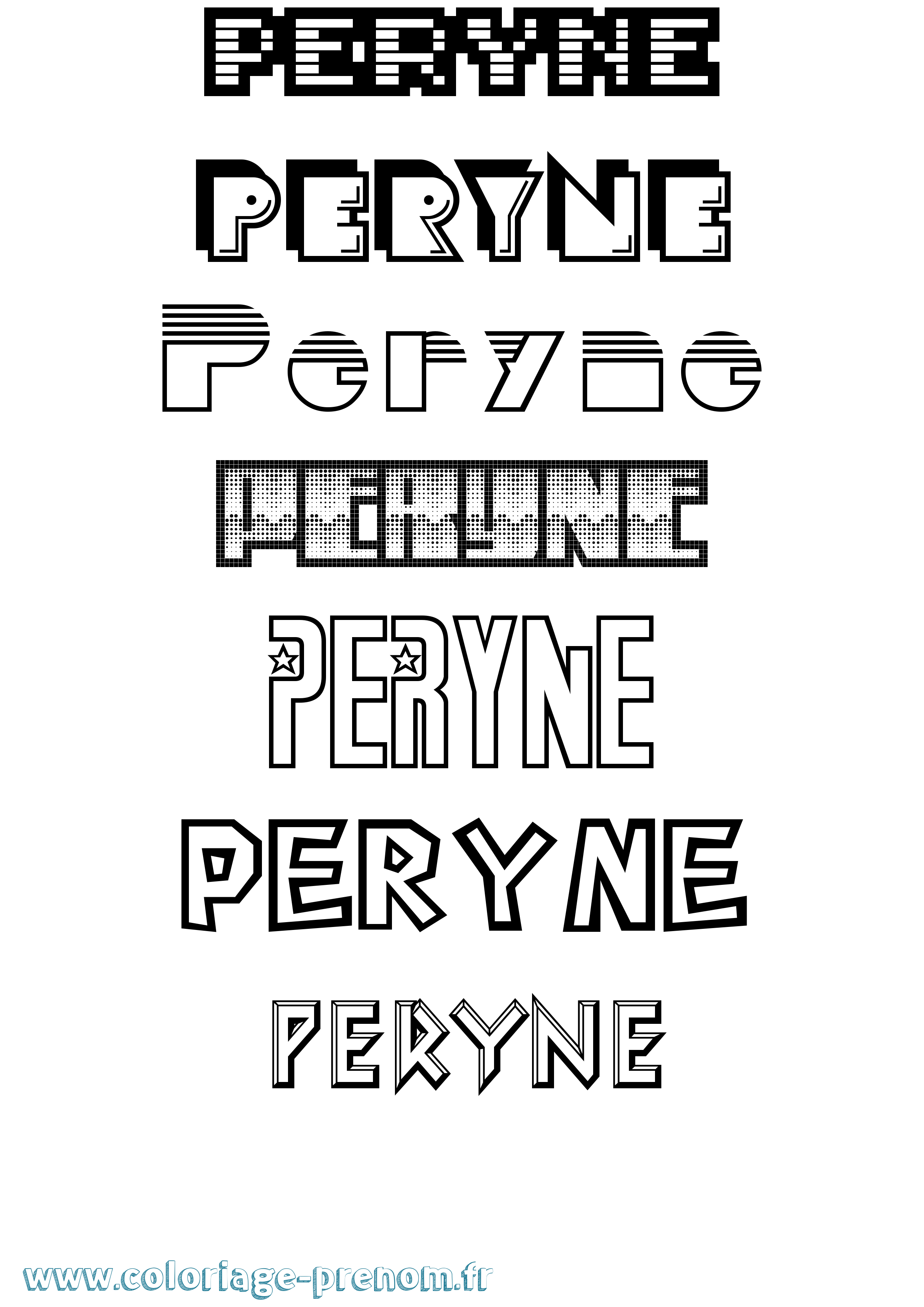 Coloriage Peryne Jeux Vidéos Coloriage prénom Peryne Jeux Vidéos