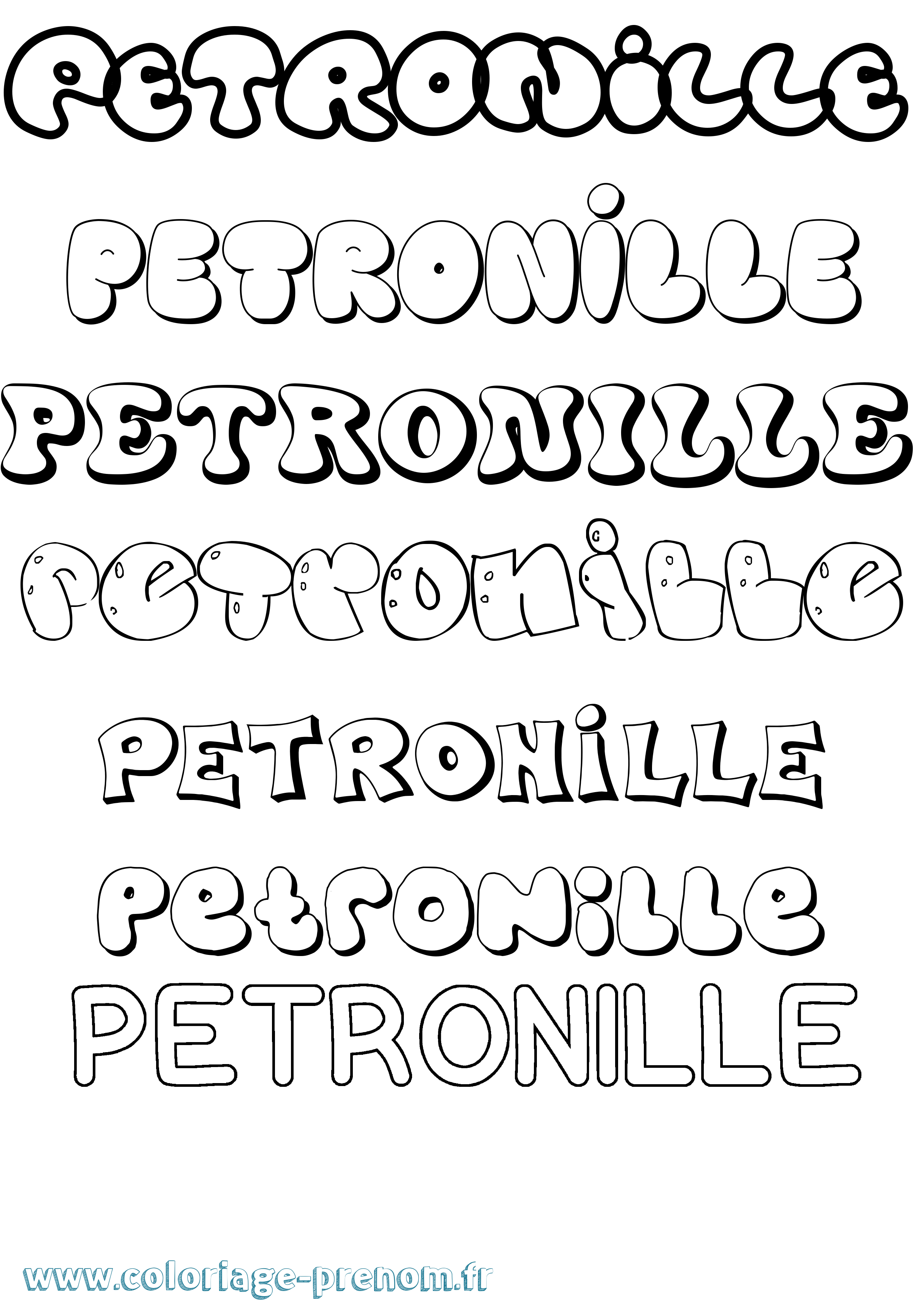Coloriage Petronille Coloriage prénom Petronille