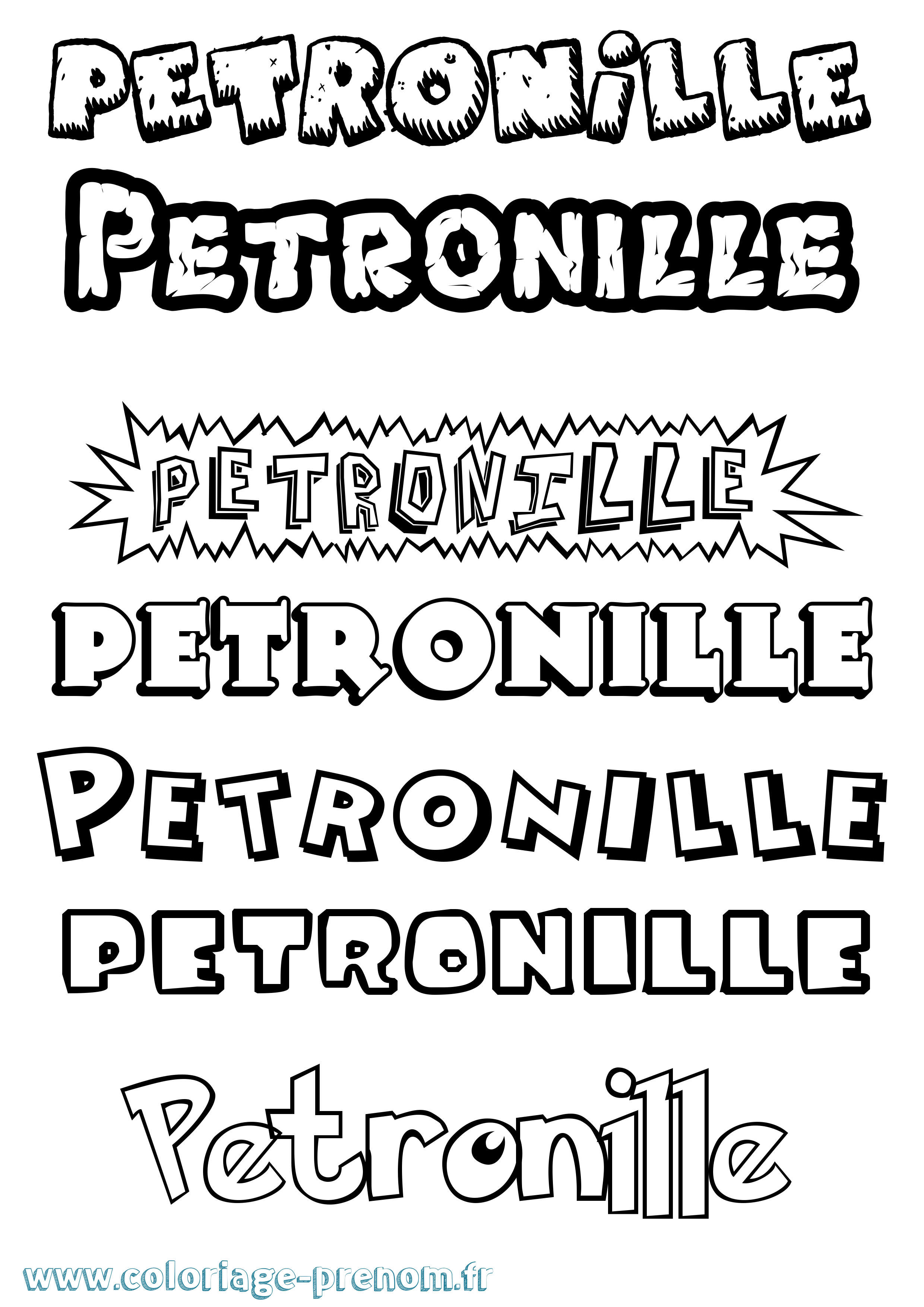 Coloriage Petronille Coloriage prénom Petronille