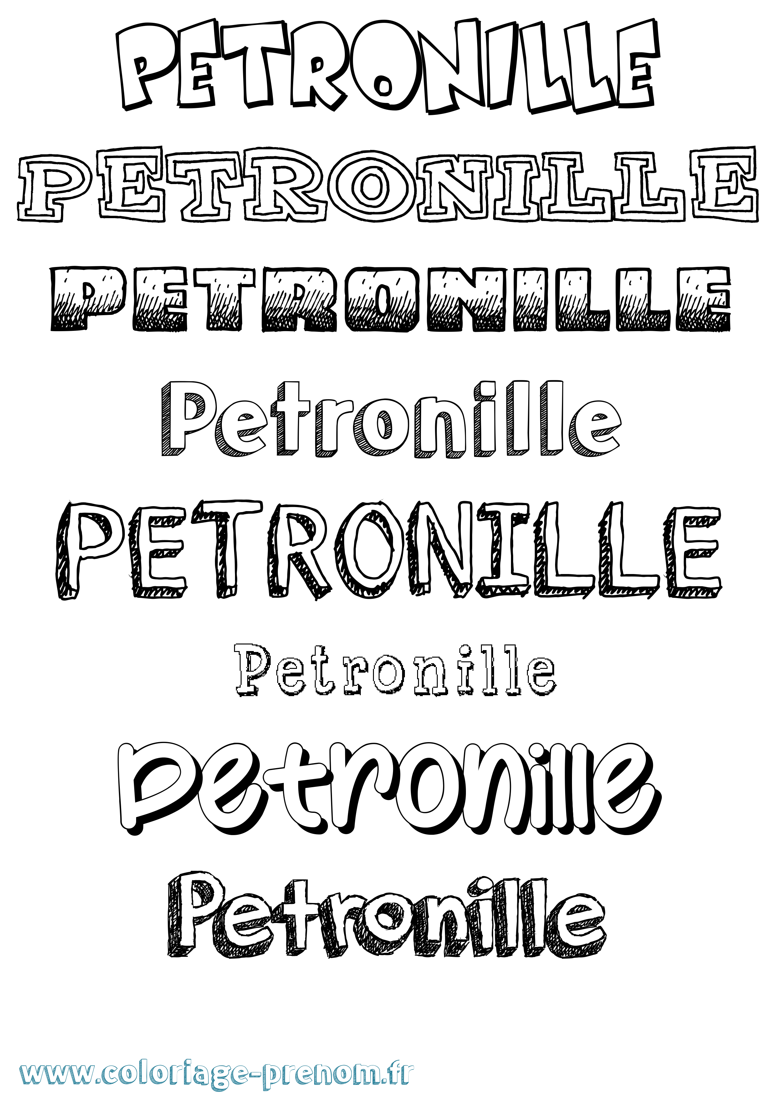 Coloriage Petronille Coloriage prénom Petronille