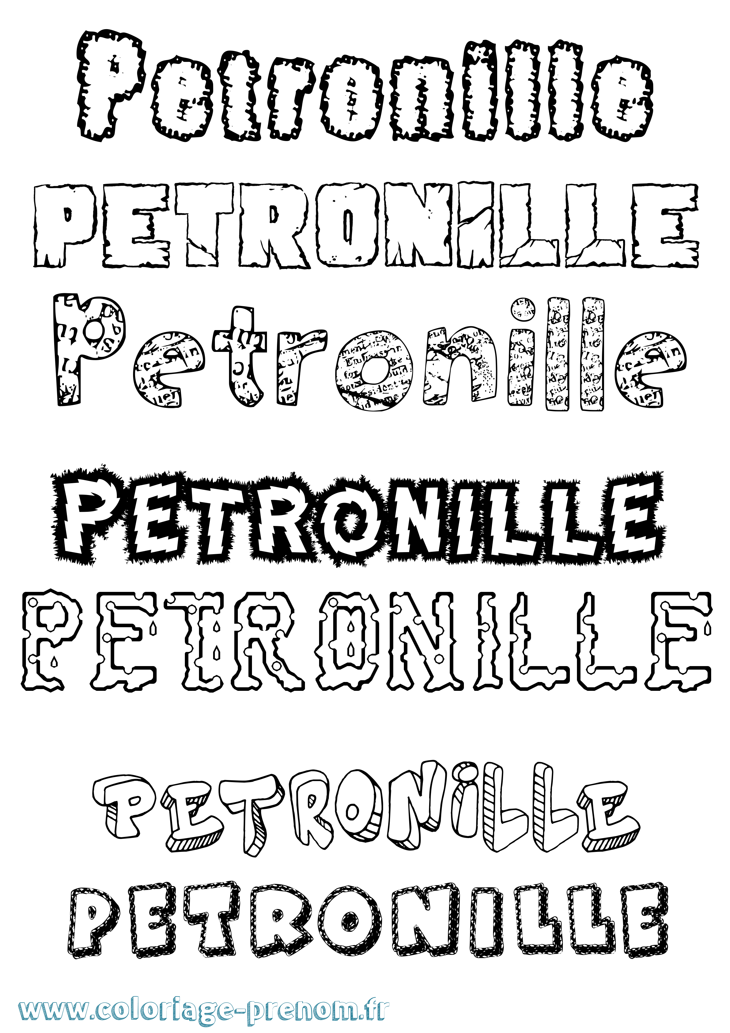 Coloriage Petronille Coloriage prénom Petronille
