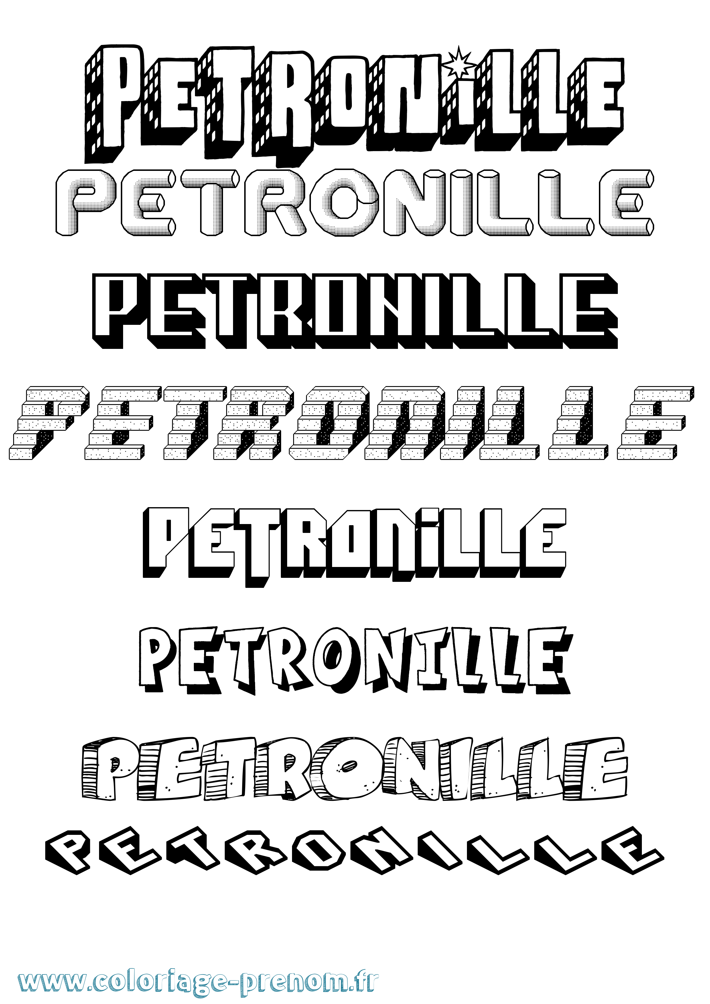 Coloriage Petronille Coloriage prénom Petronille