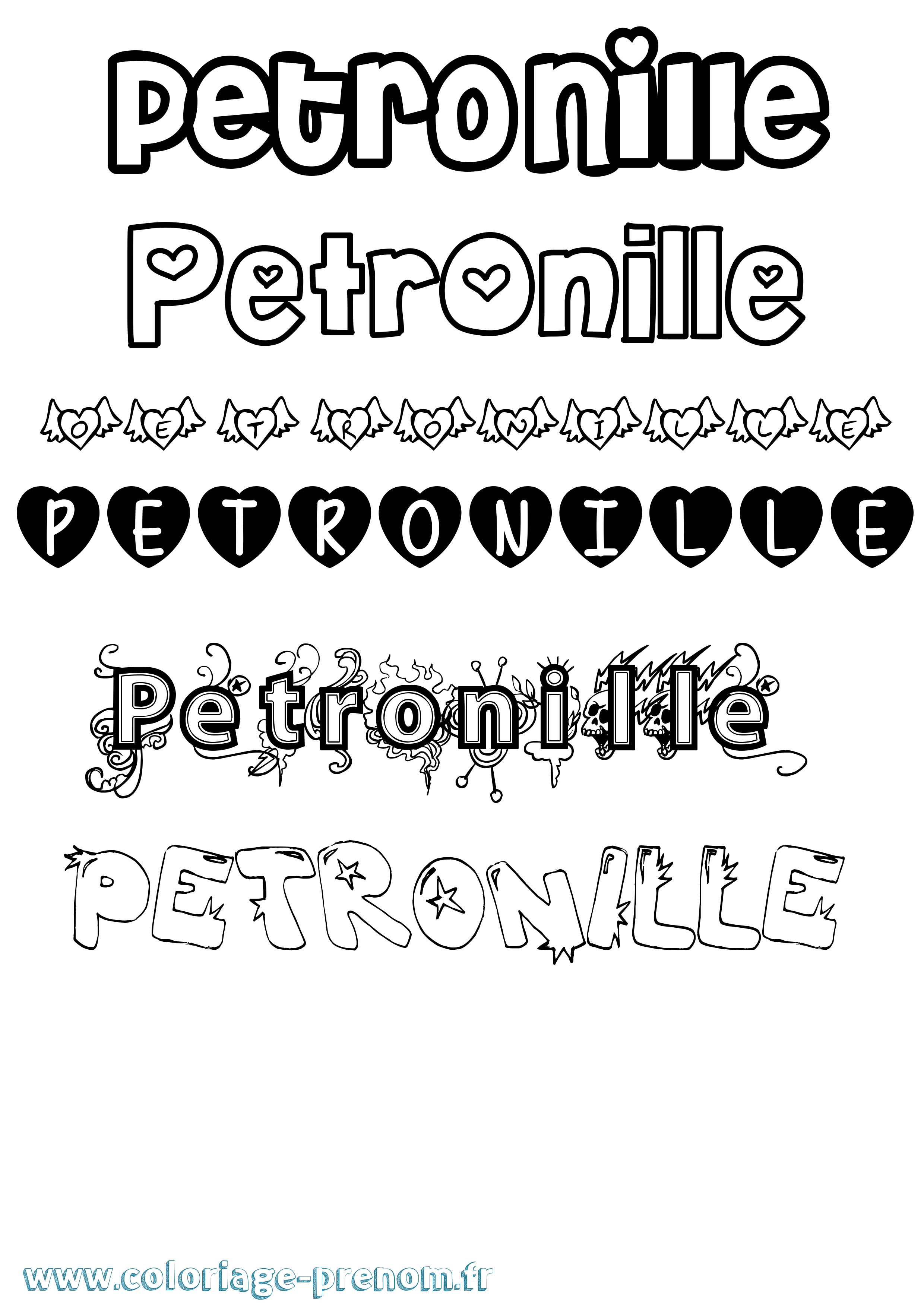 Coloriage Petronille Coloriage prénom Petronille