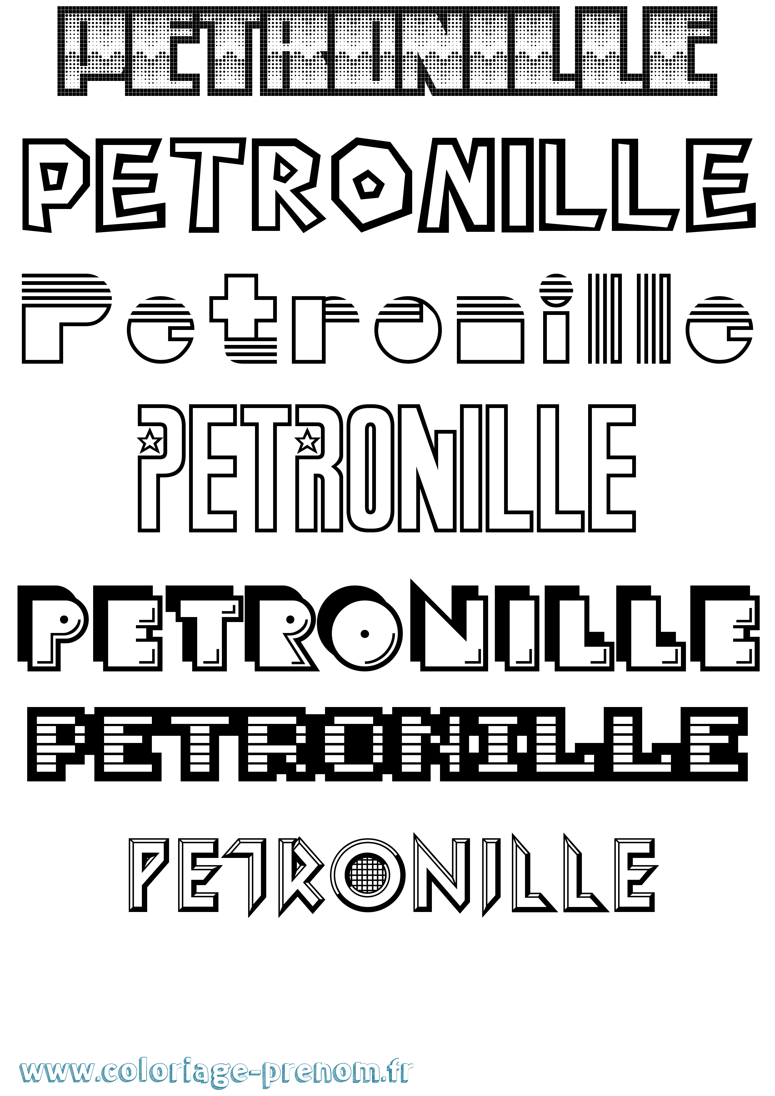 Coloriage Petronille Coloriage prénom Petronille