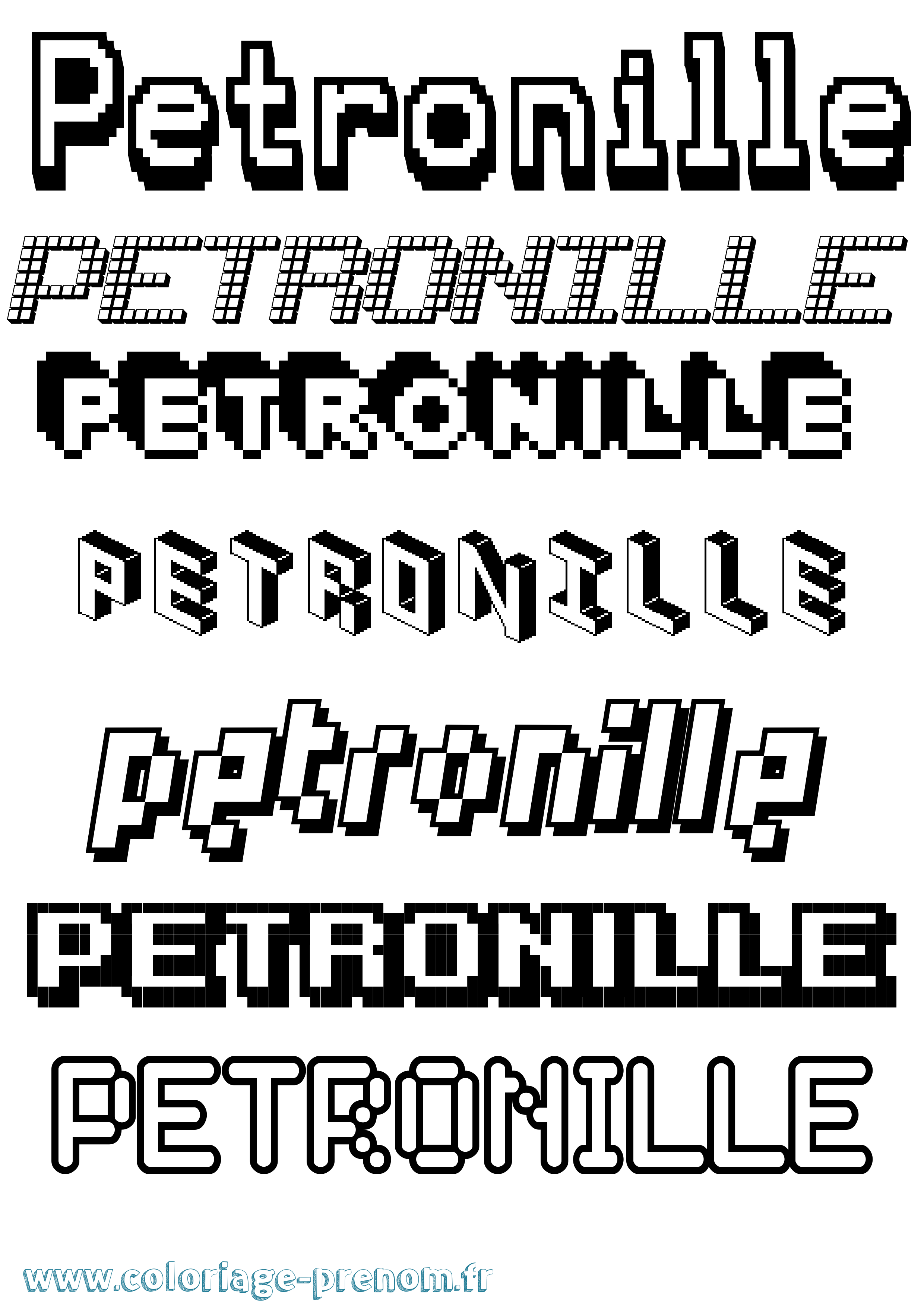Coloriage Petronille Coloriage prénom Petronille