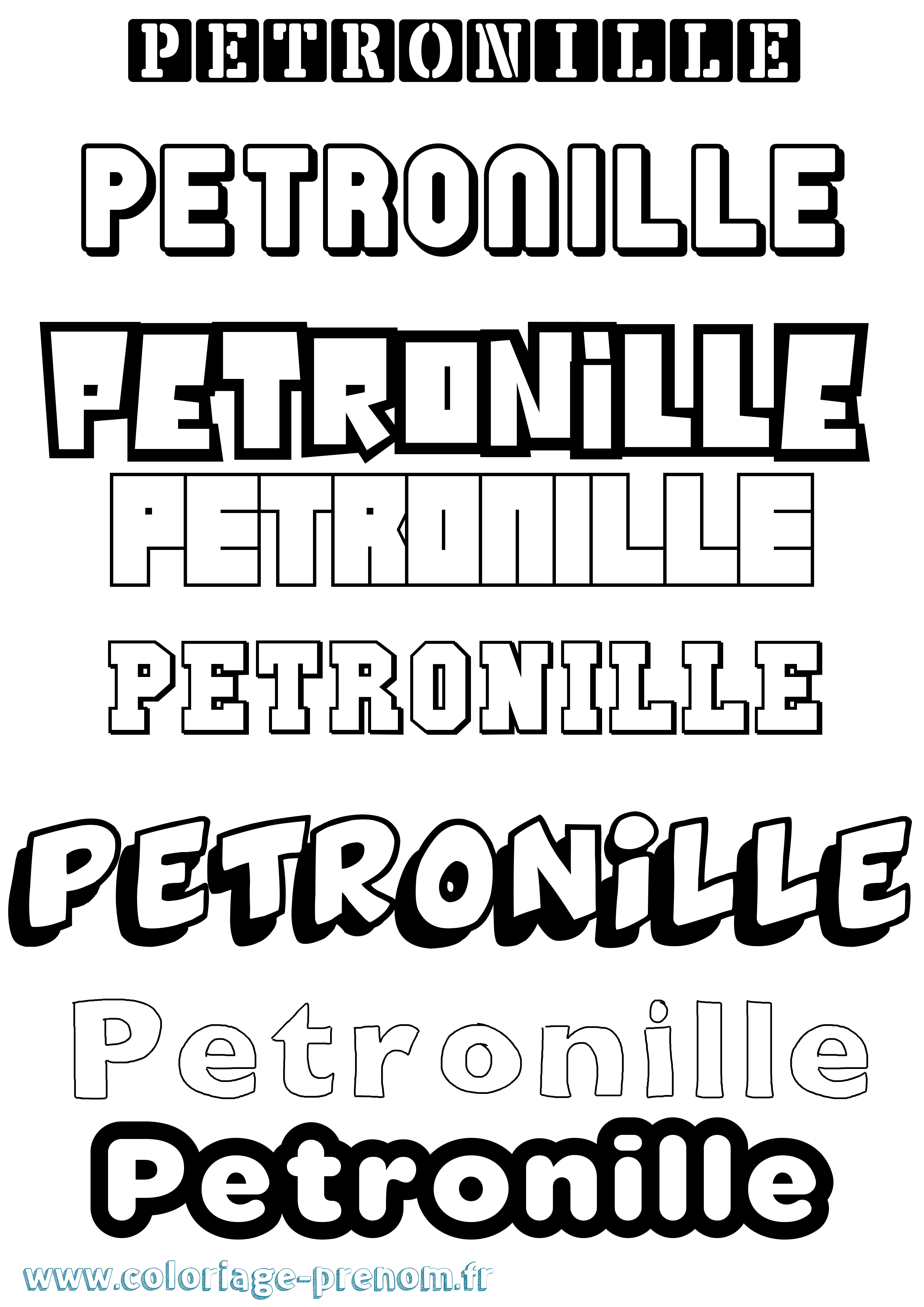 Coloriage Petronille Coloriage prénom Petronille