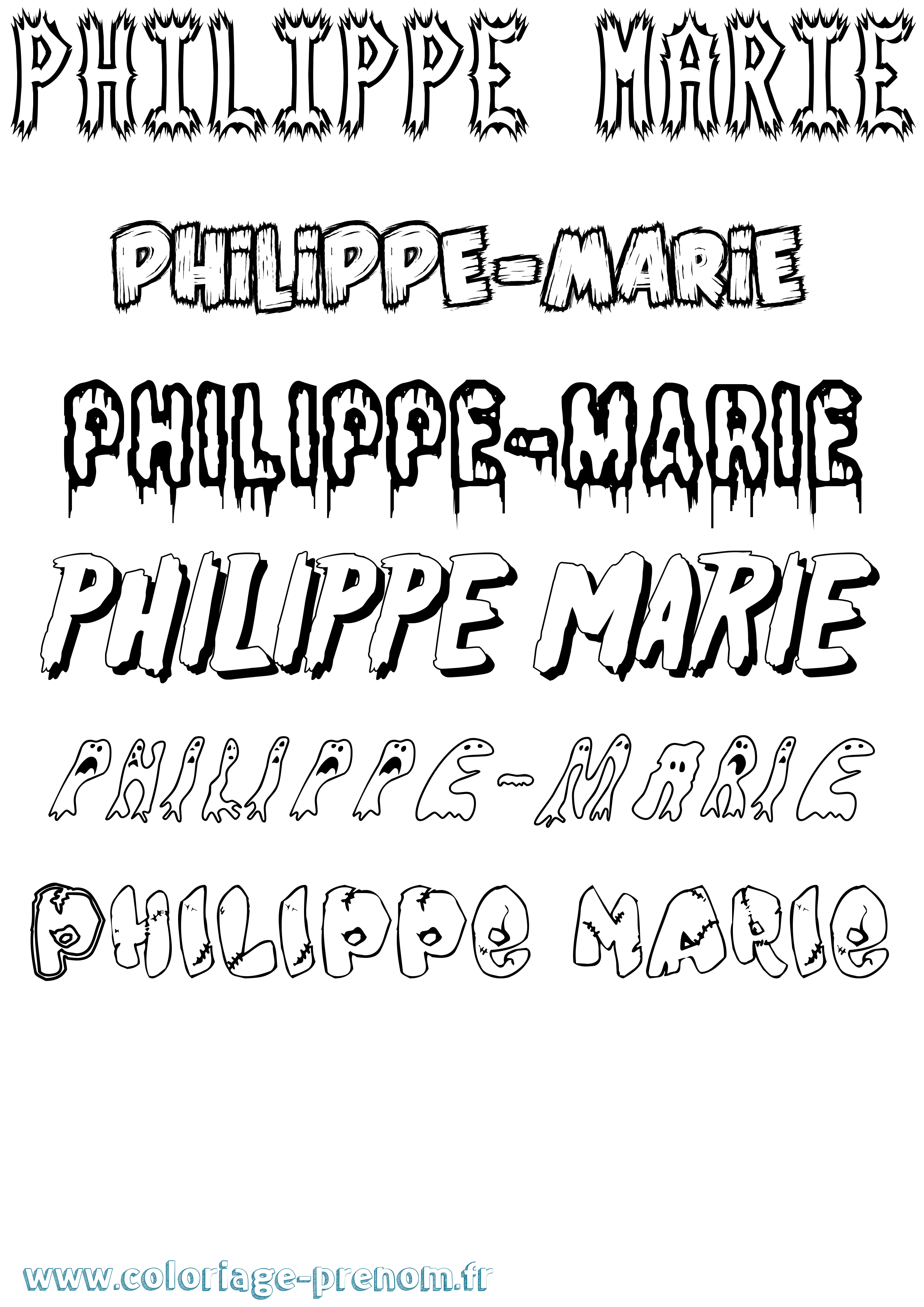 Coloriage prénom Philippe-Marie Frisson