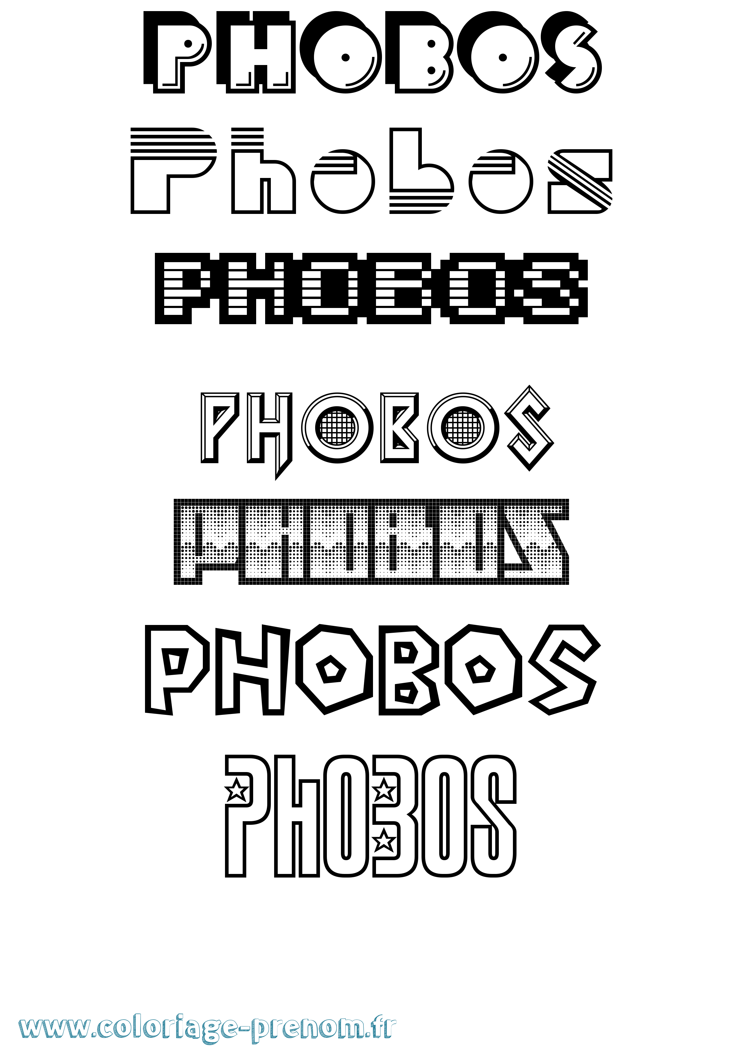 Coloriage Phobos Jeux Vidéos Coloriage prénom Phobos Jeux Vidéos