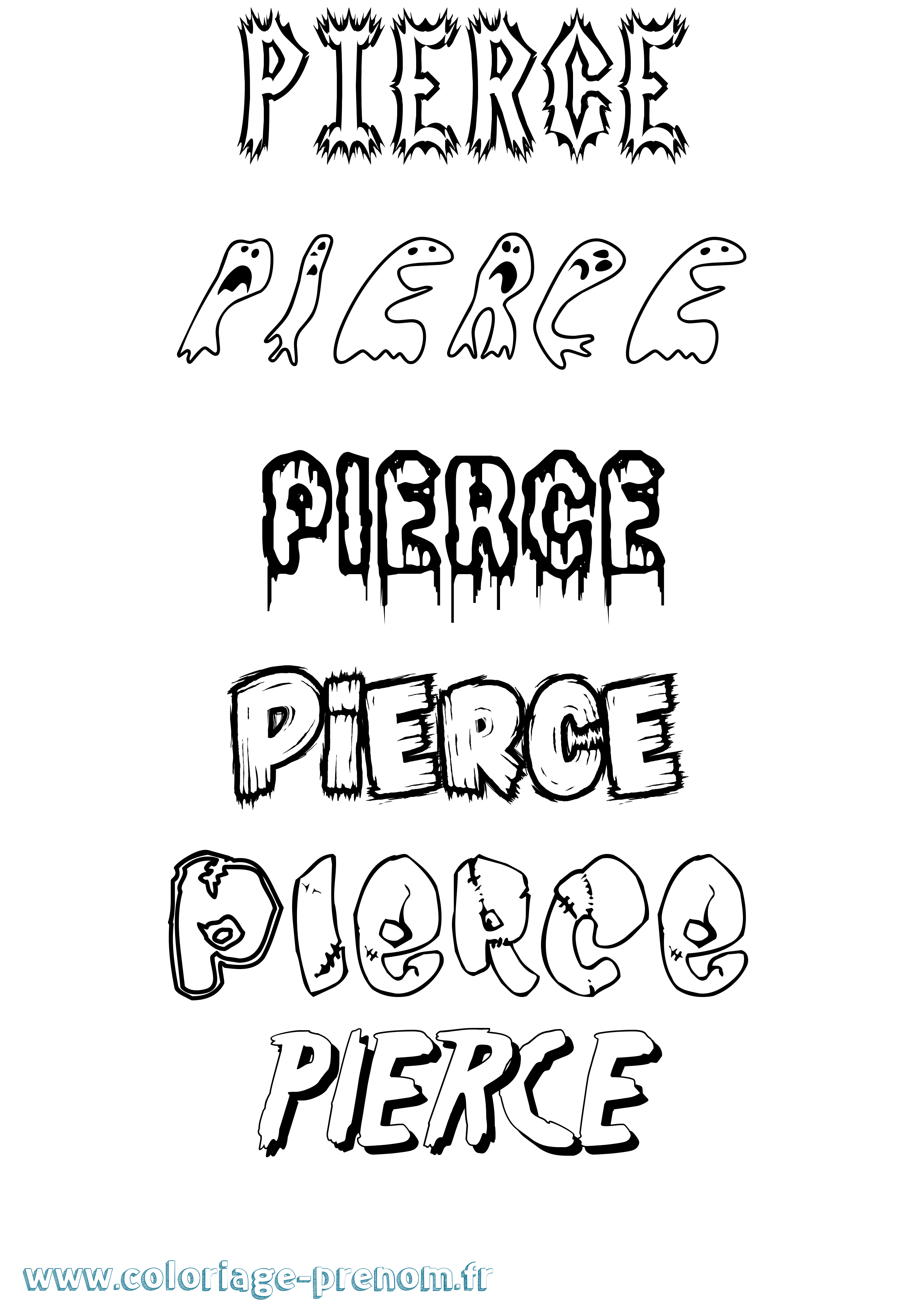 Coloriage Pierce Frisson Coloriage prénom Pierce Frisson