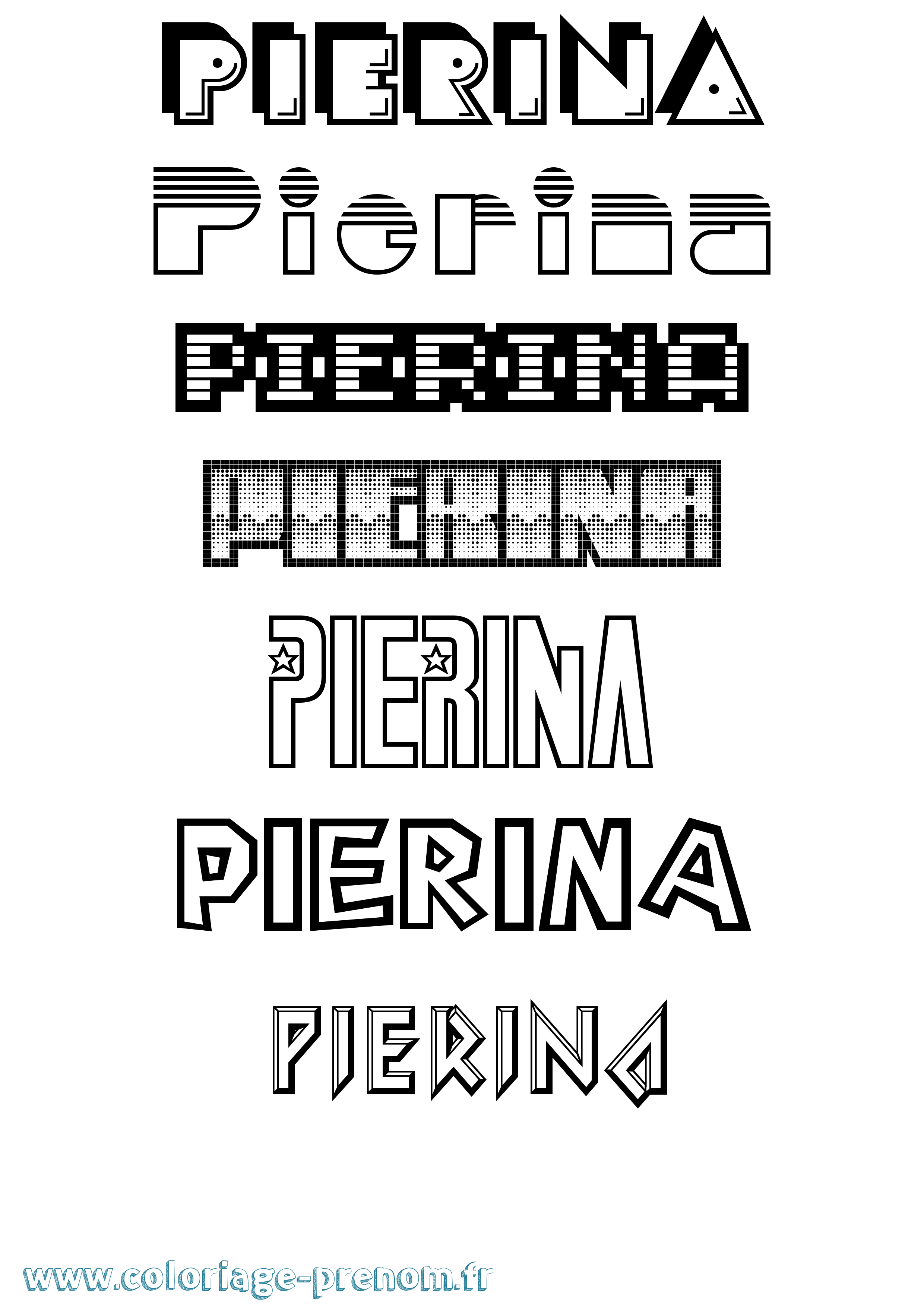 Coloriage Pierina Jeux Vidéos Coloriage prénom Pierina Jeux Vidéos