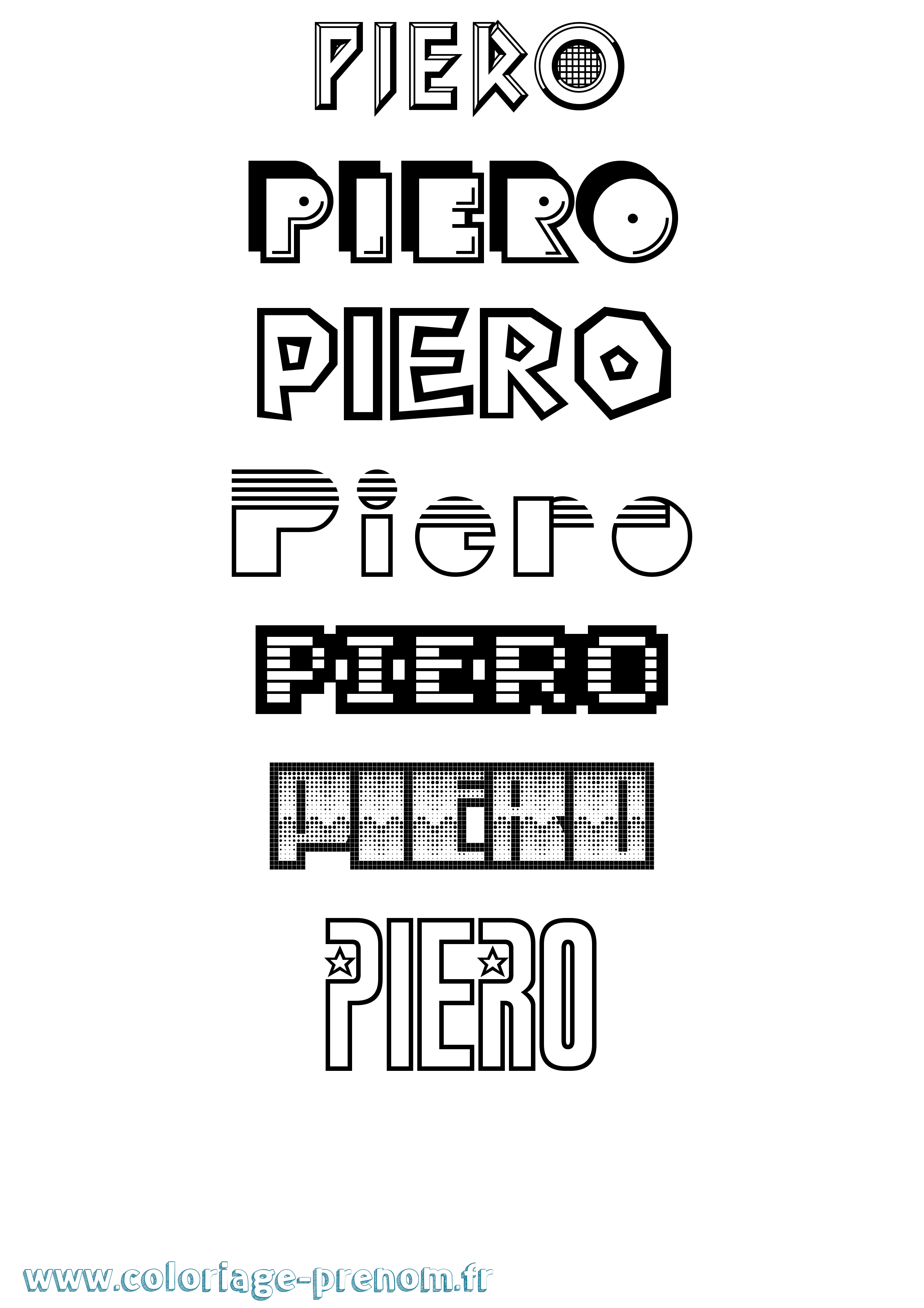 Coloriage Piero Jeux Vidéos Coloriage prénom Piero Jeux Vidéos