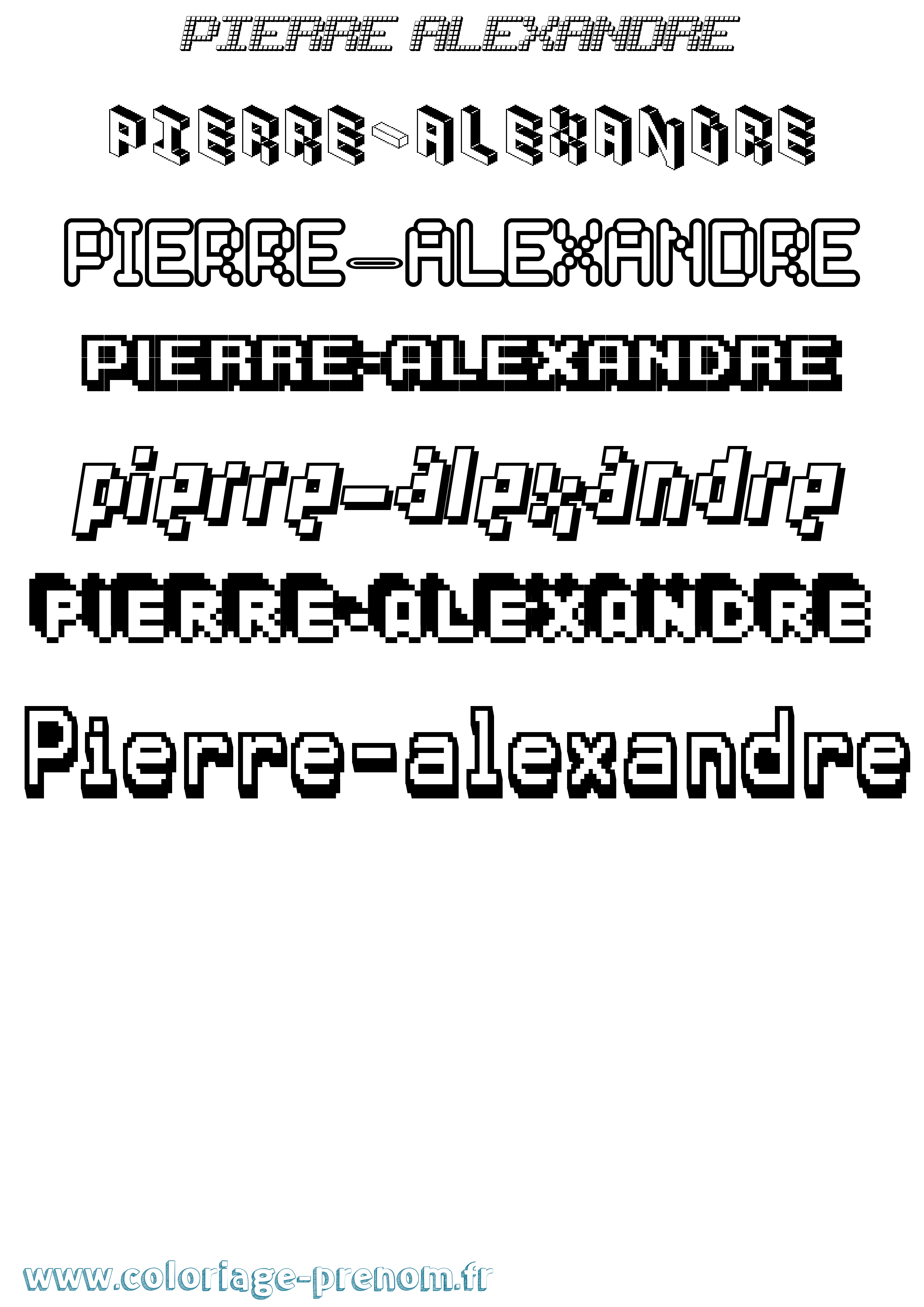 Coloriage prénom Pierre-Alexandre