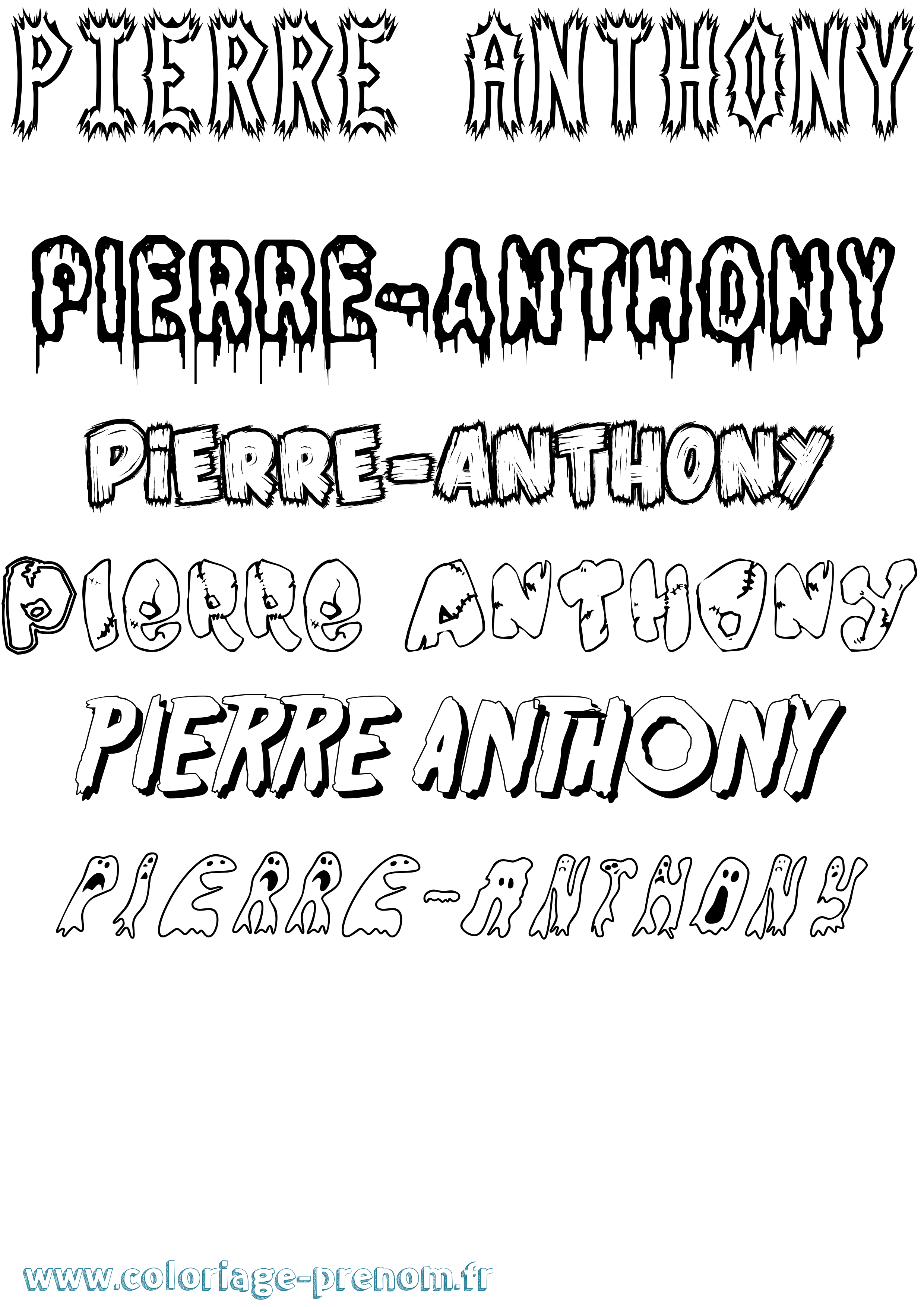 Coloriage Pierre-Anthony Frisson Coloriage prénom Pierre-Anthony Frisson