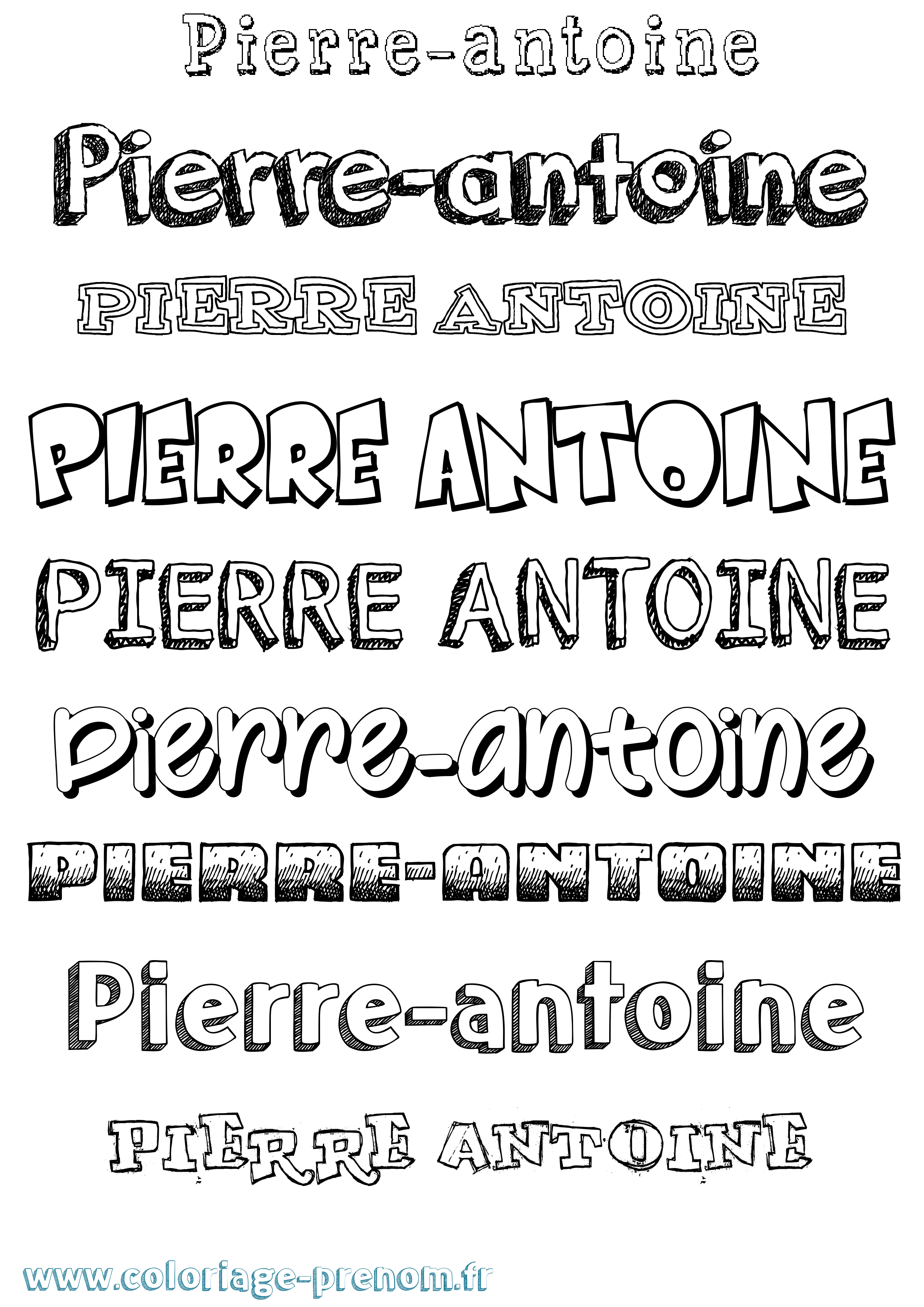 Coloriage prénom Pierre-Antoine Dessiné