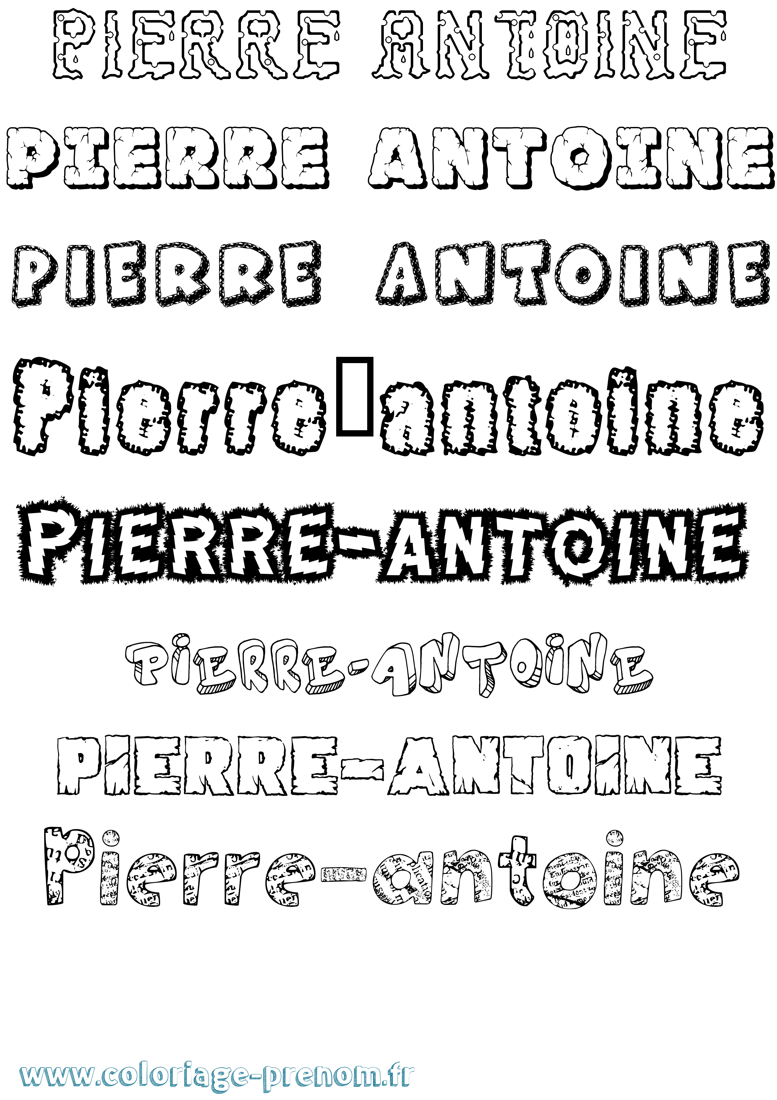 Coloriage prénom Pierre-Antoine Destructuré