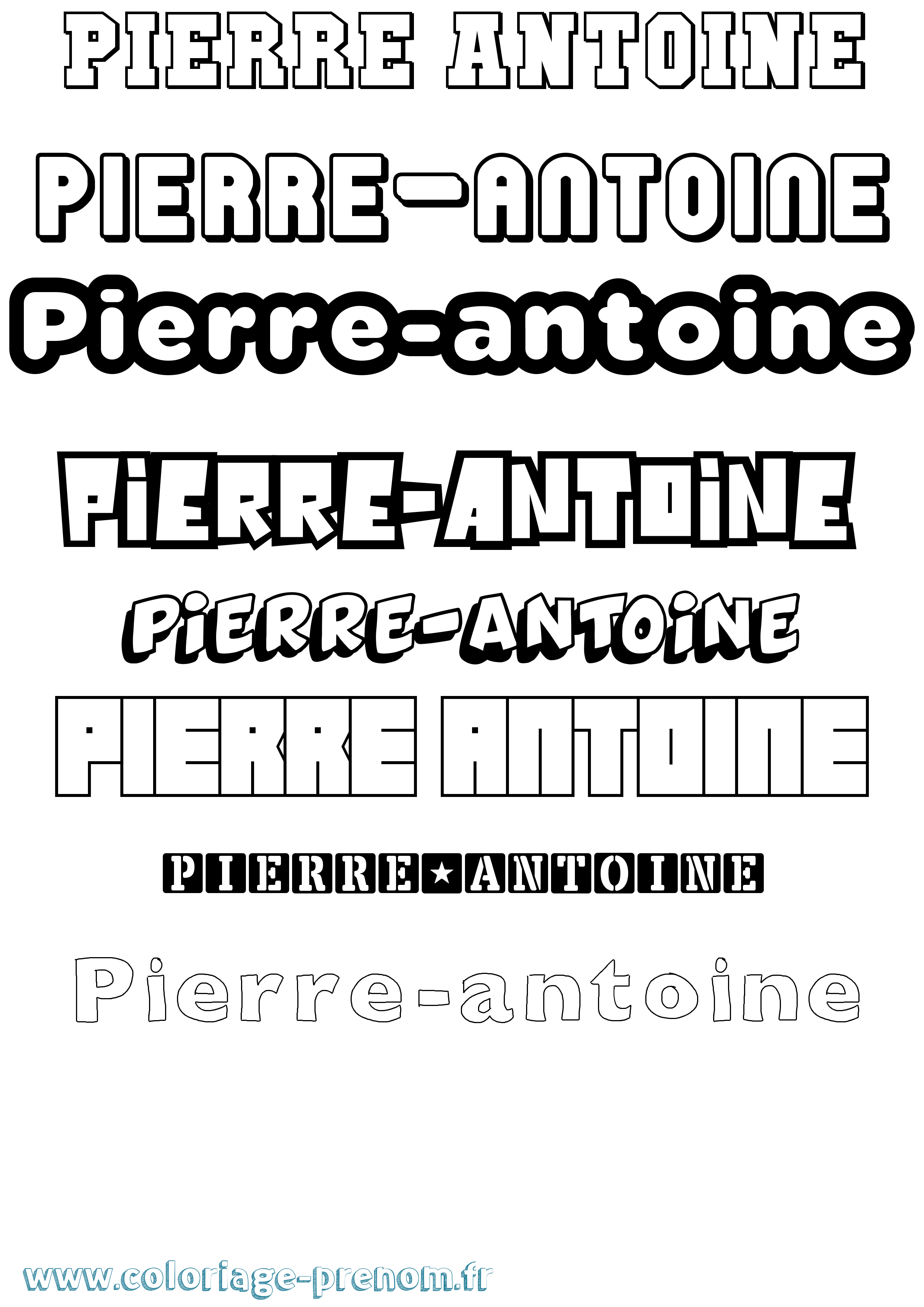 Coloriage prénom Pierre-Antoine Simple
