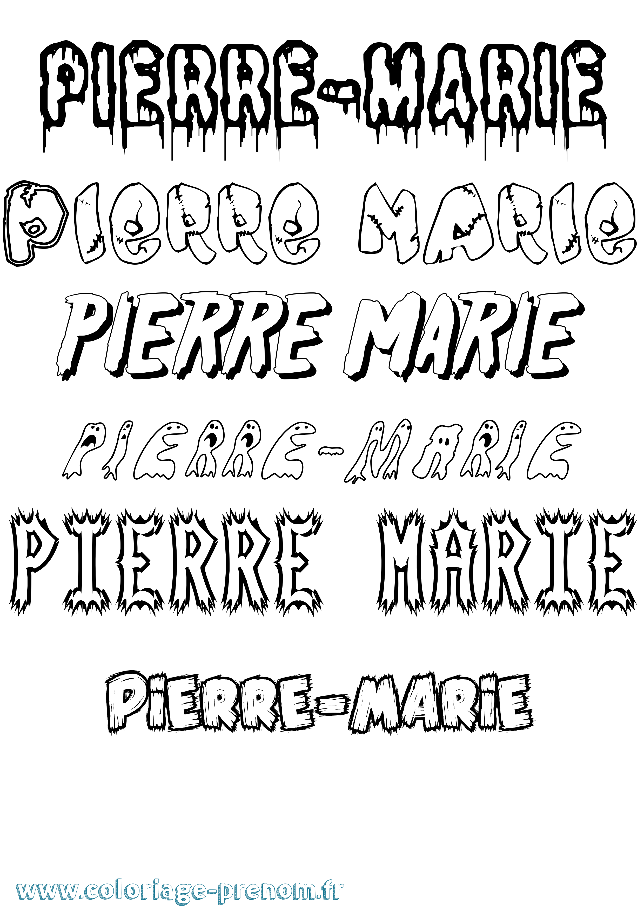 Coloriage prénom Pierre-Marie Frisson