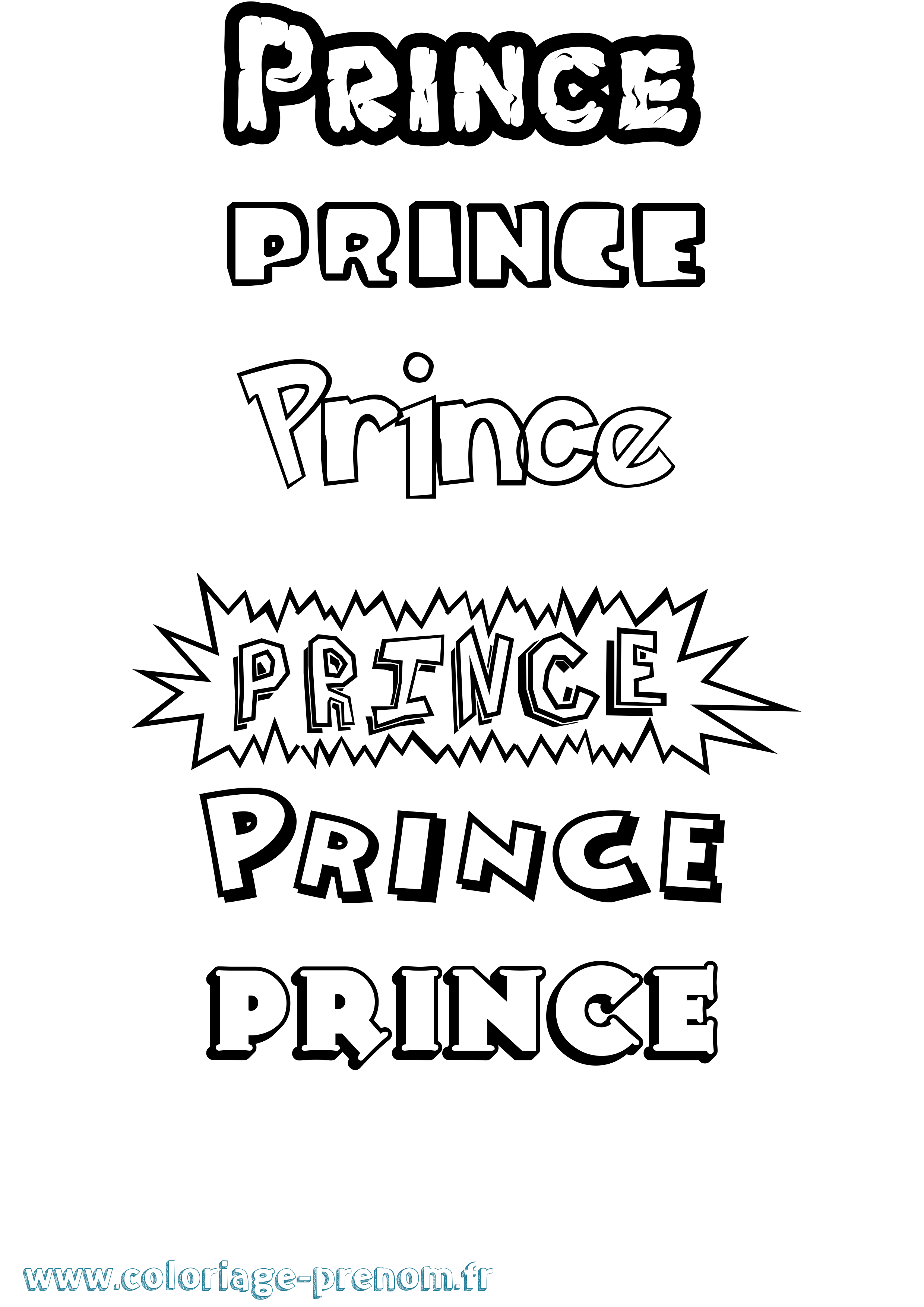 Coloriage prénom Prince
