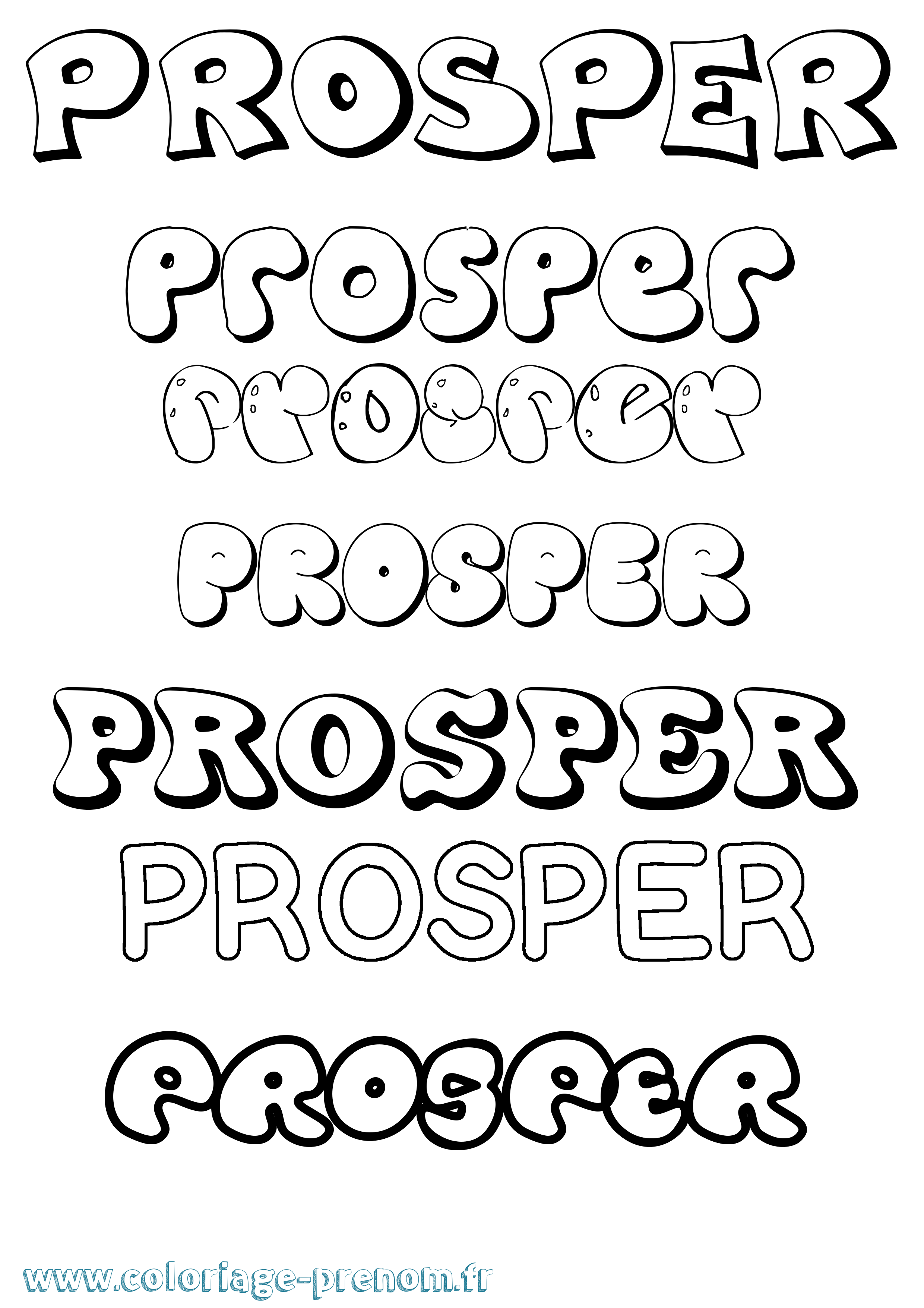 Coloriage Prosper Coloriage prénom Prosper