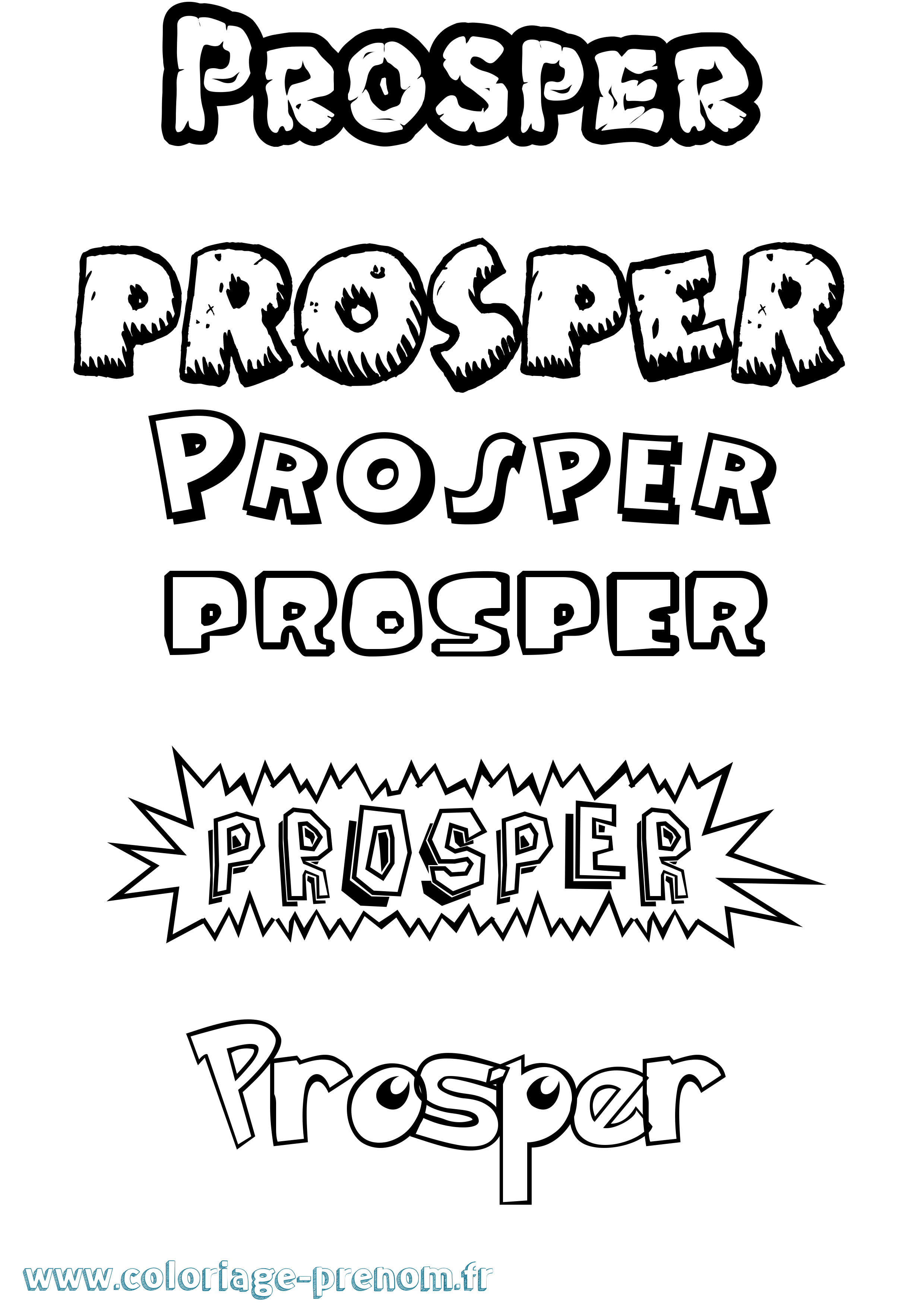 Coloriage Prosper Coloriage prénom Prosper