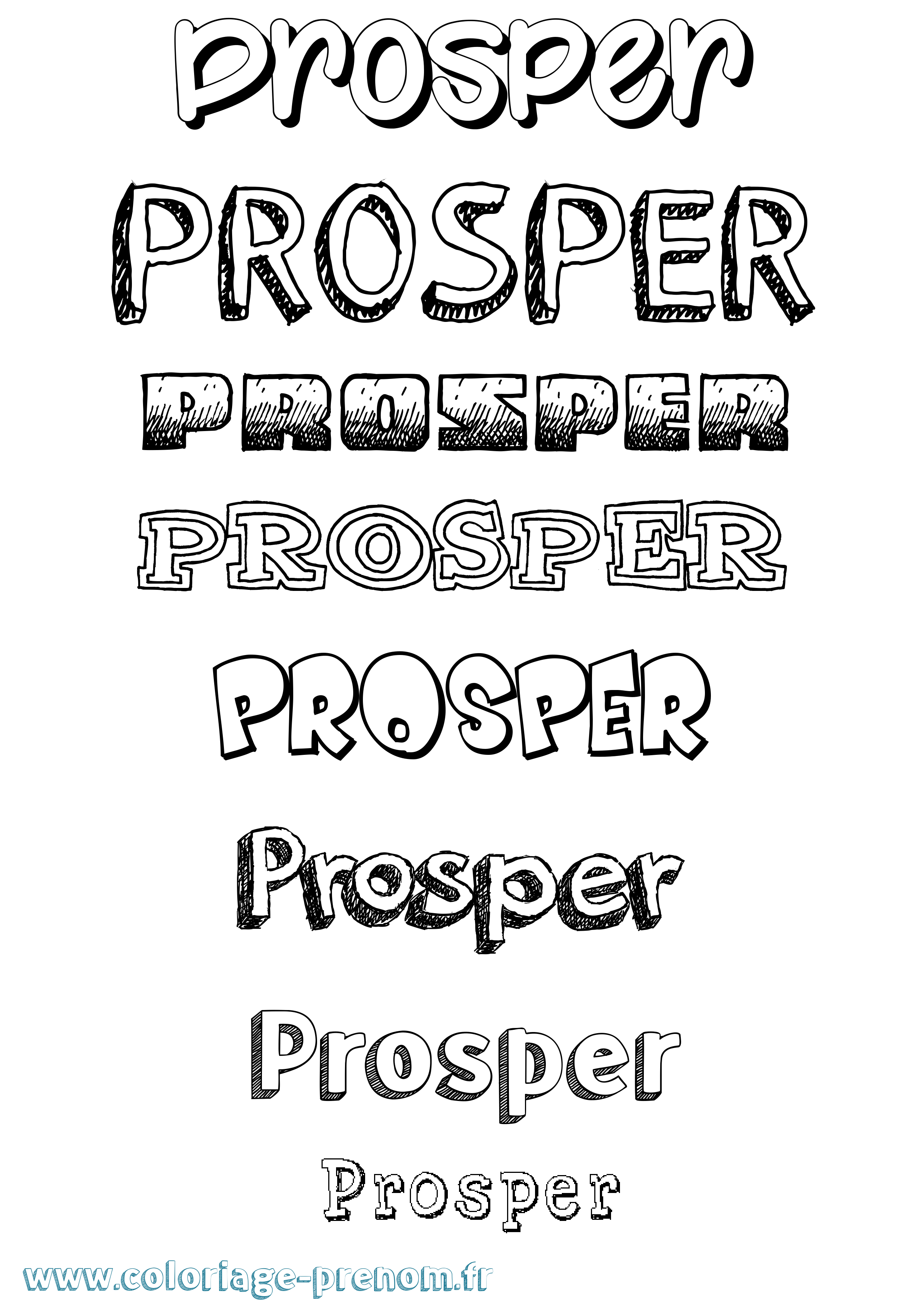 Coloriage Prosper Coloriage prénom Prosper