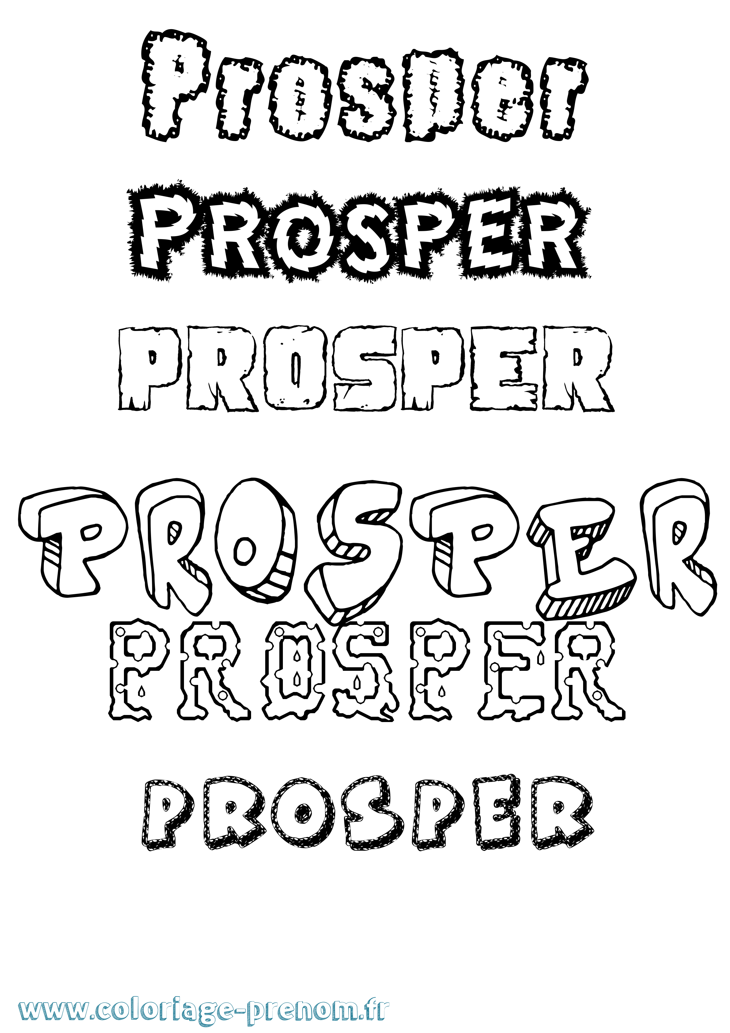Coloriage prénom Prosper