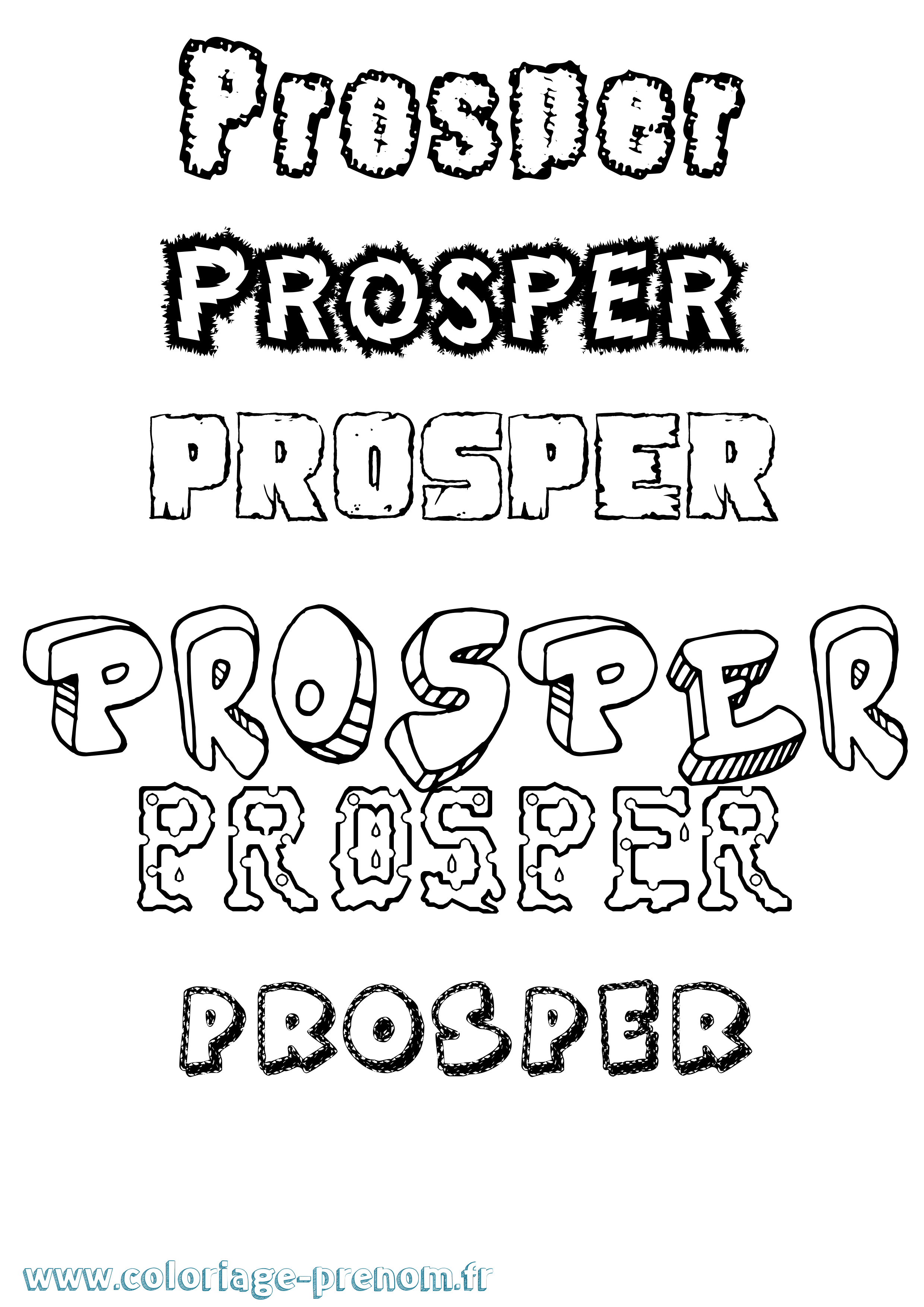 Coloriage Prosper Coloriage prénom Prosper