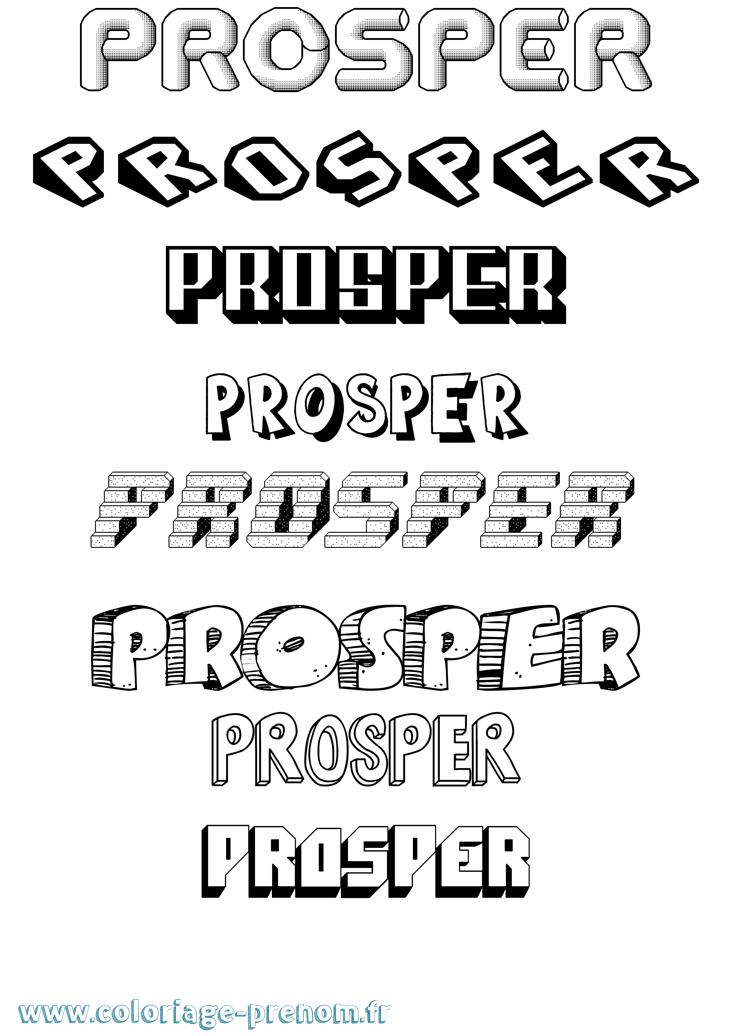 Coloriage Prosper Coloriage prénom Prosper