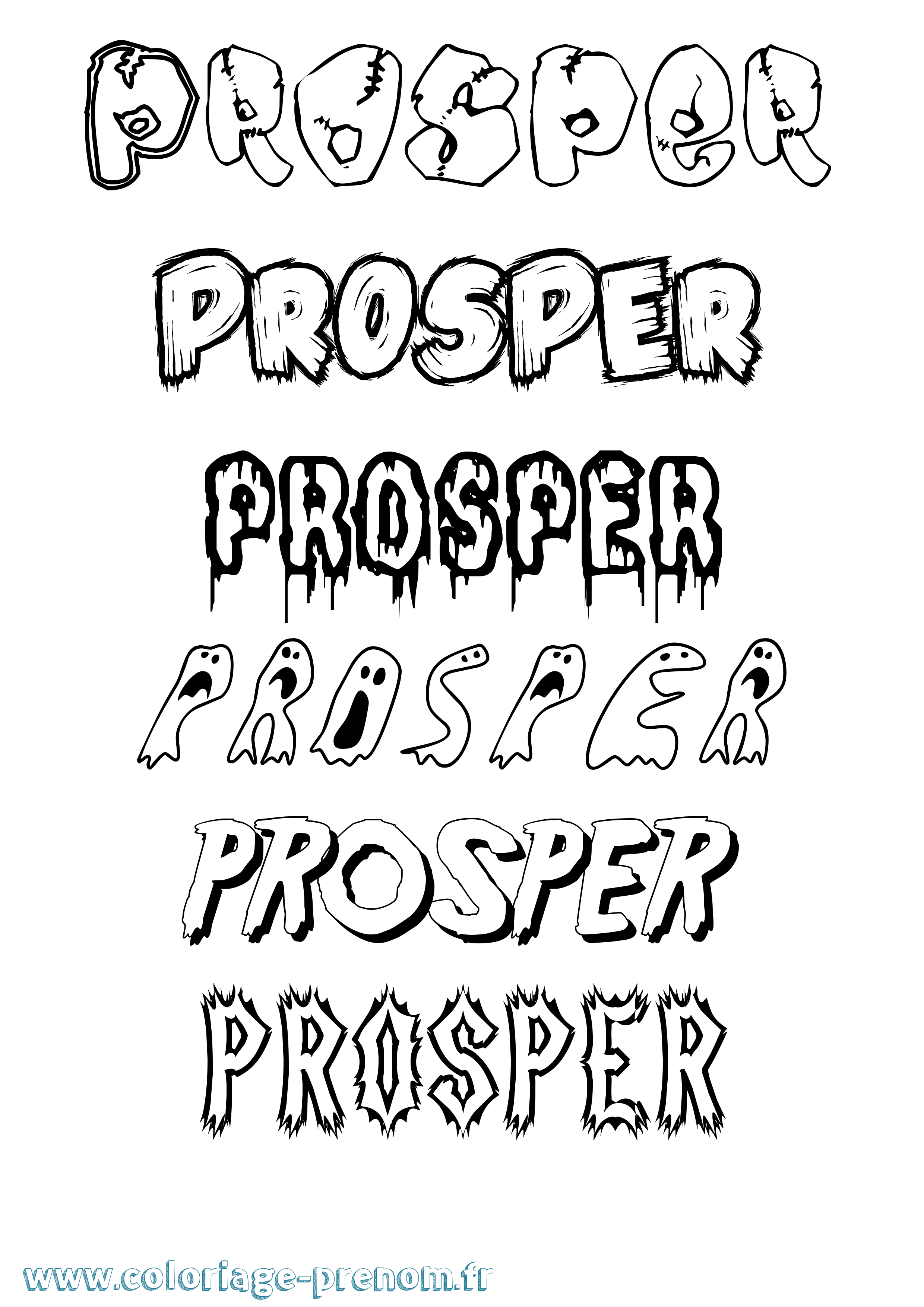 Coloriage prénom Prosper