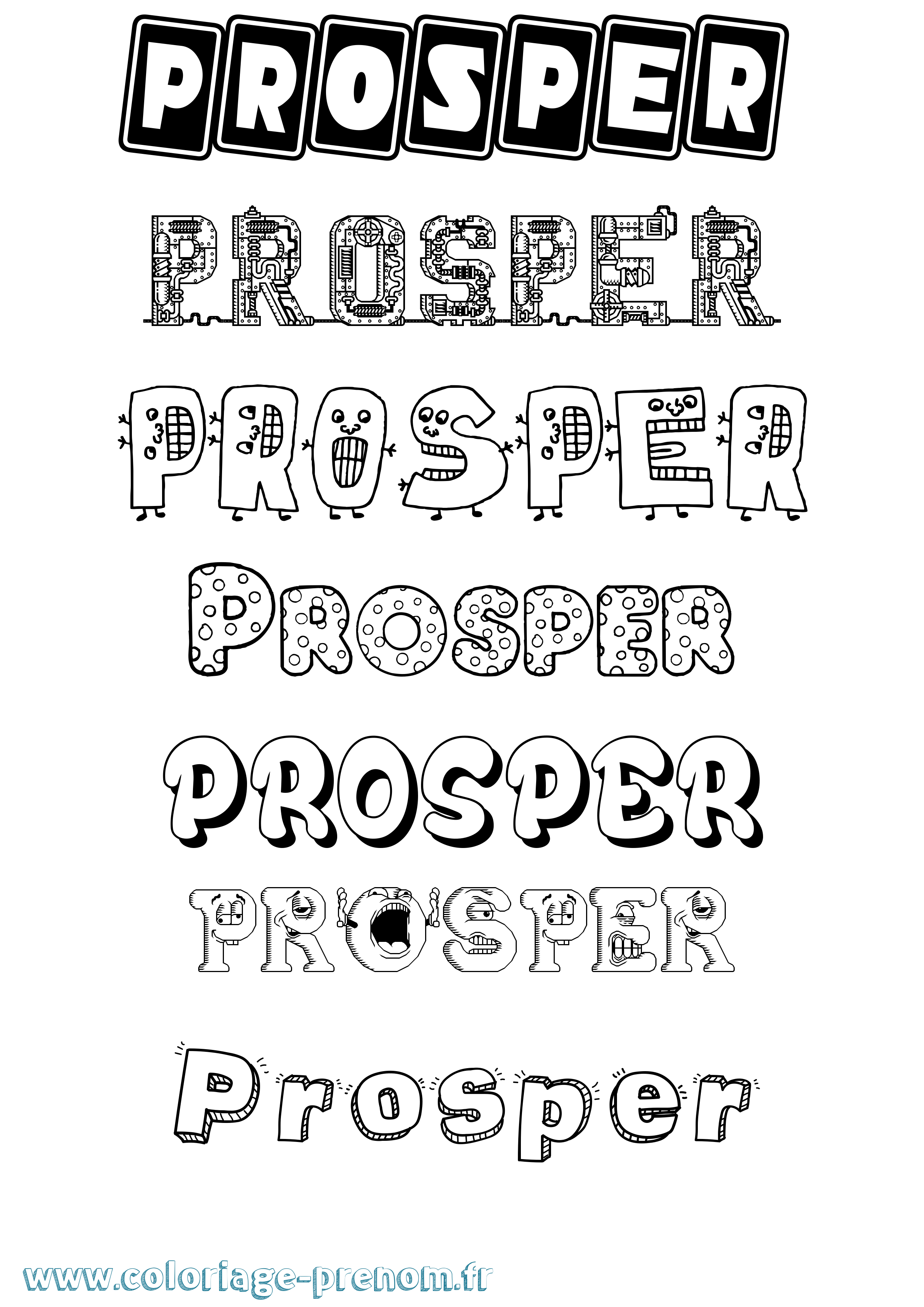 Coloriage Prosper Coloriage prénom Prosper