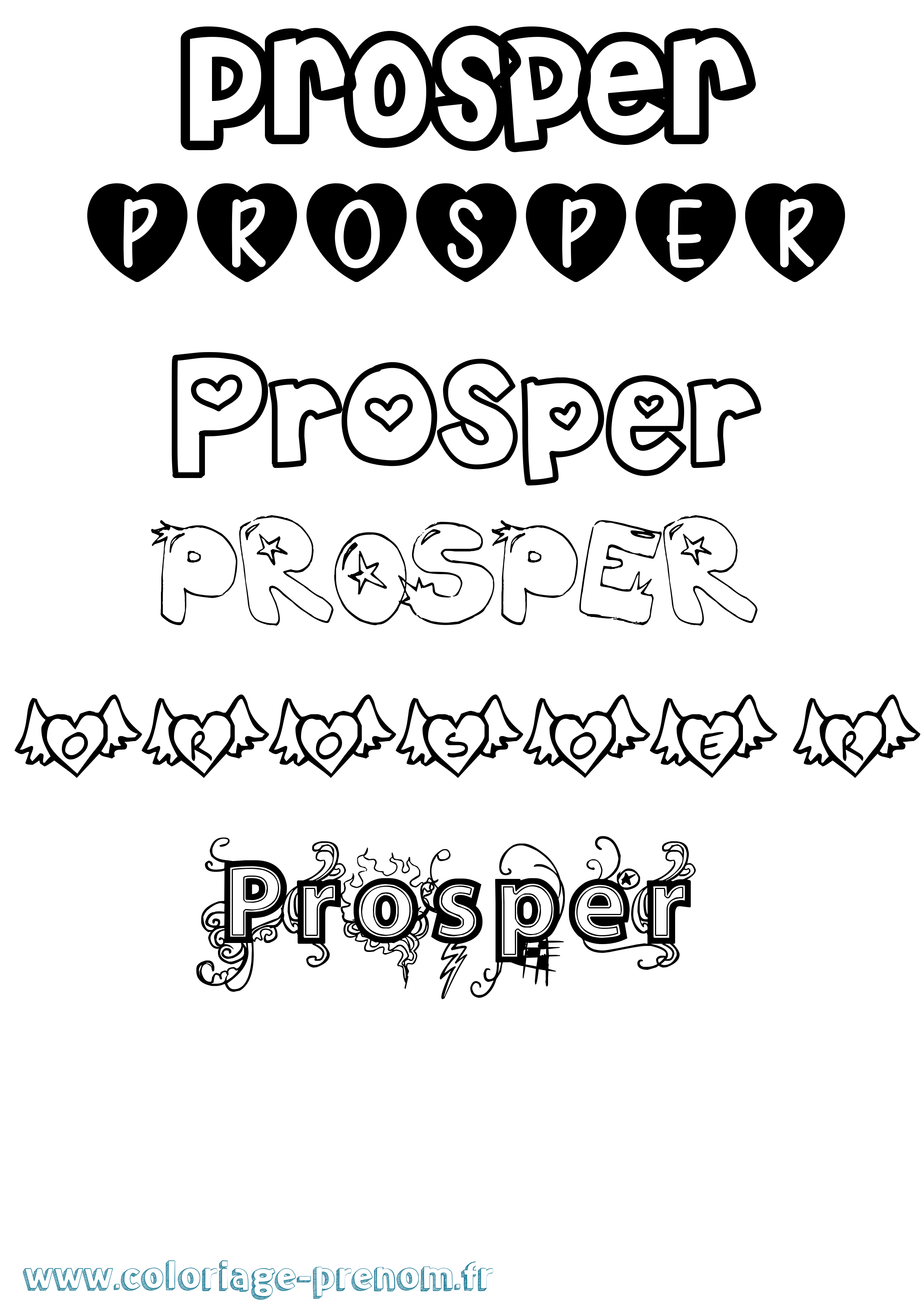 Coloriage Prosper Coloriage prénom Prosper