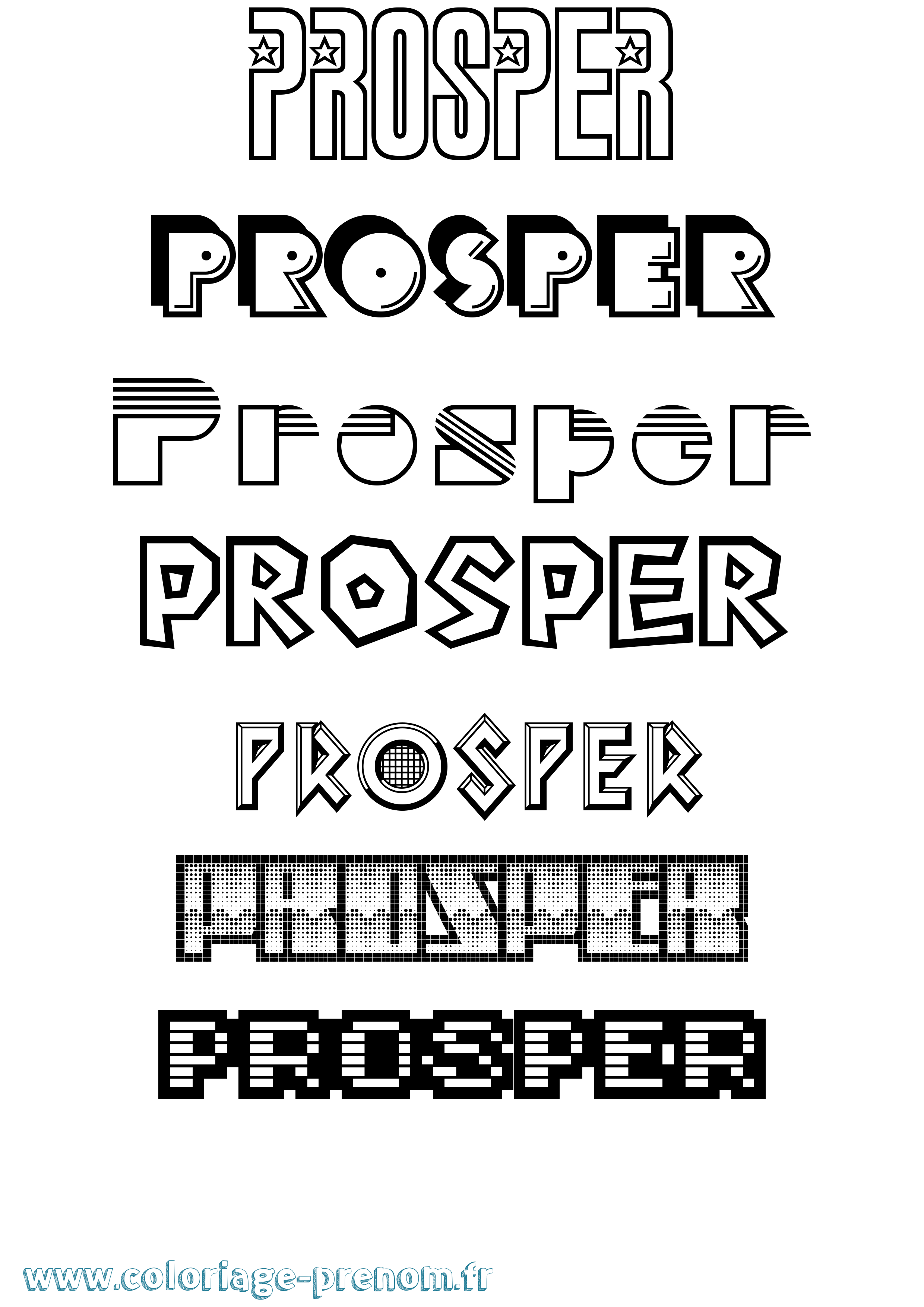 Coloriage Prosper Coloriage prénom Prosper