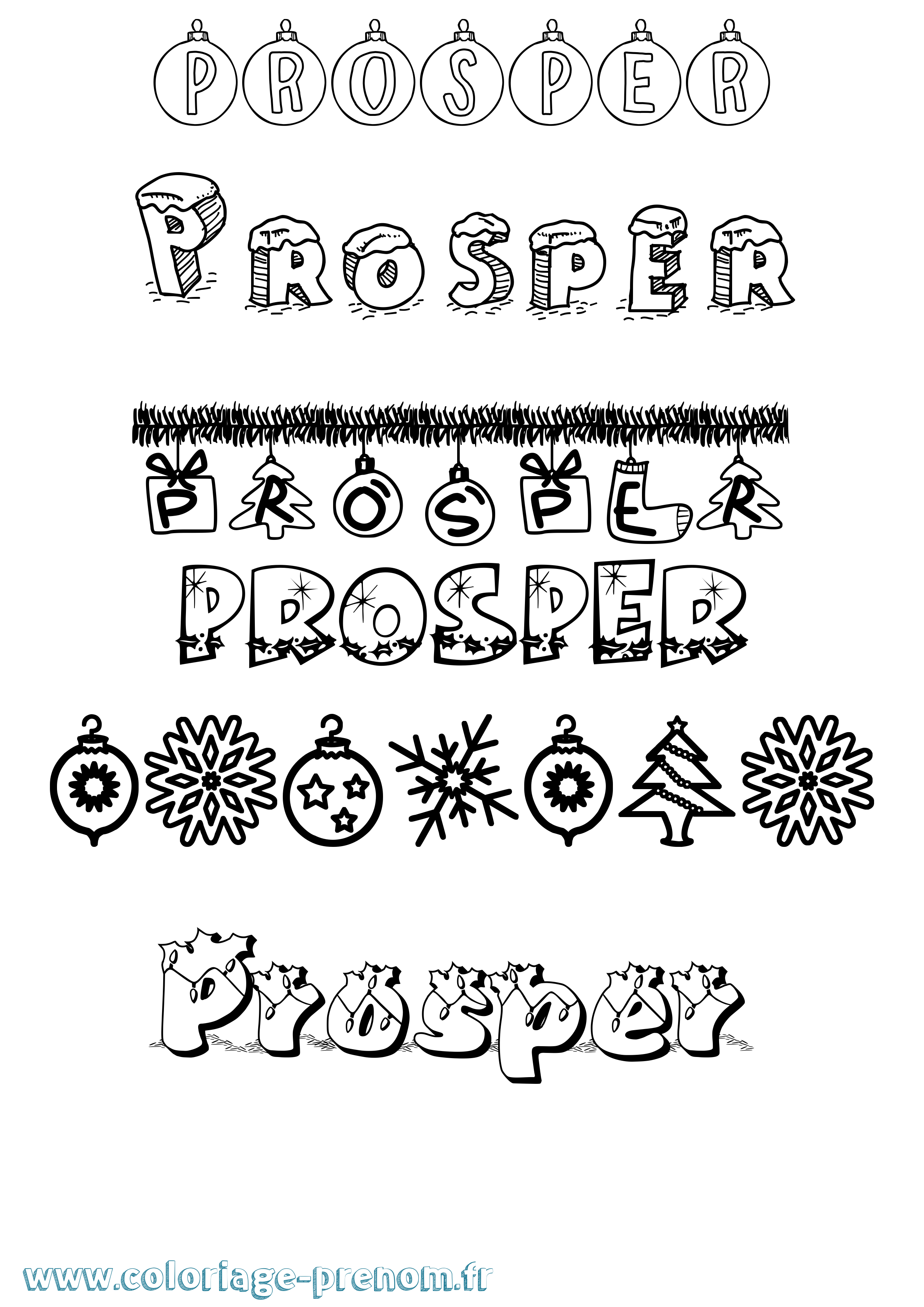 Coloriage Prosper Coloriage prénom Prosper