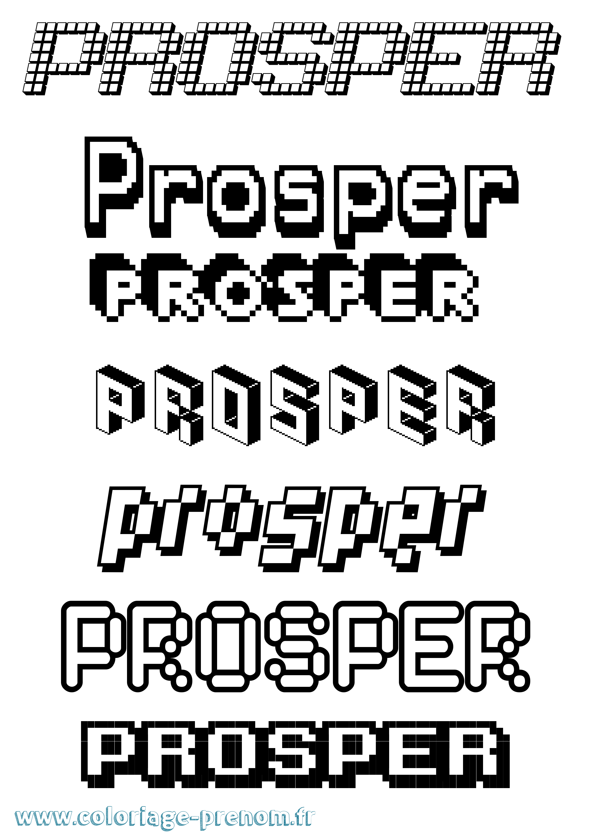 Coloriage Prosper Coloriage prénom Prosper