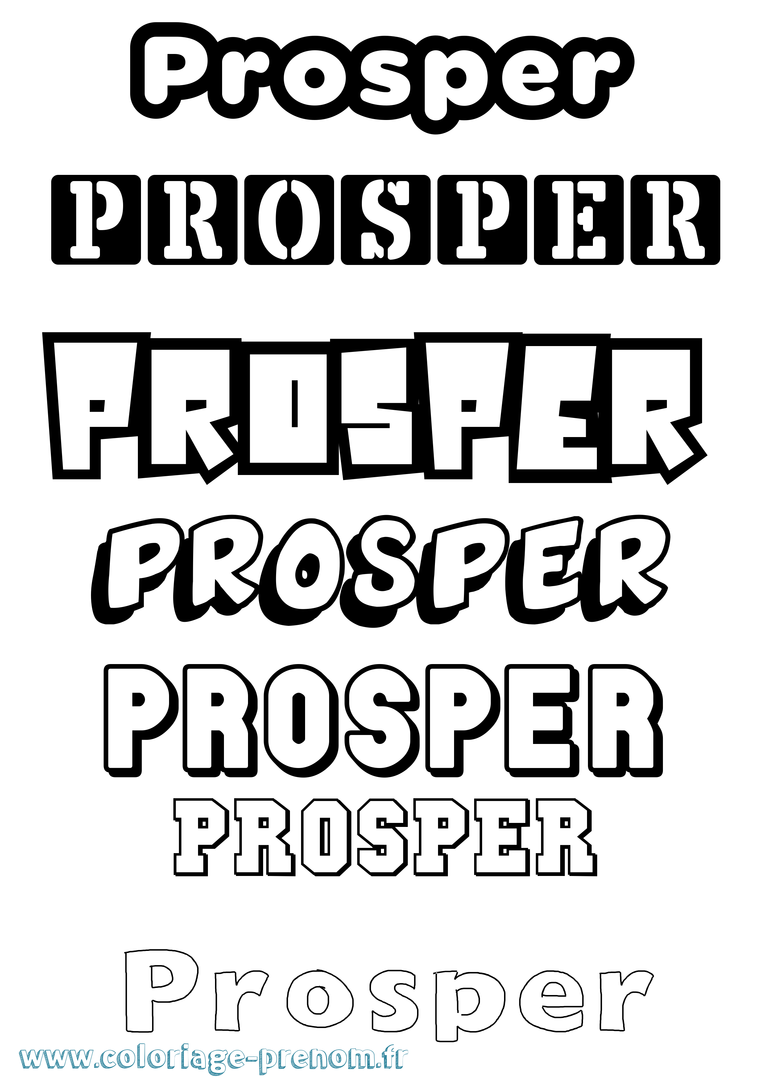 Coloriage Prosper Coloriage prénom Prosper