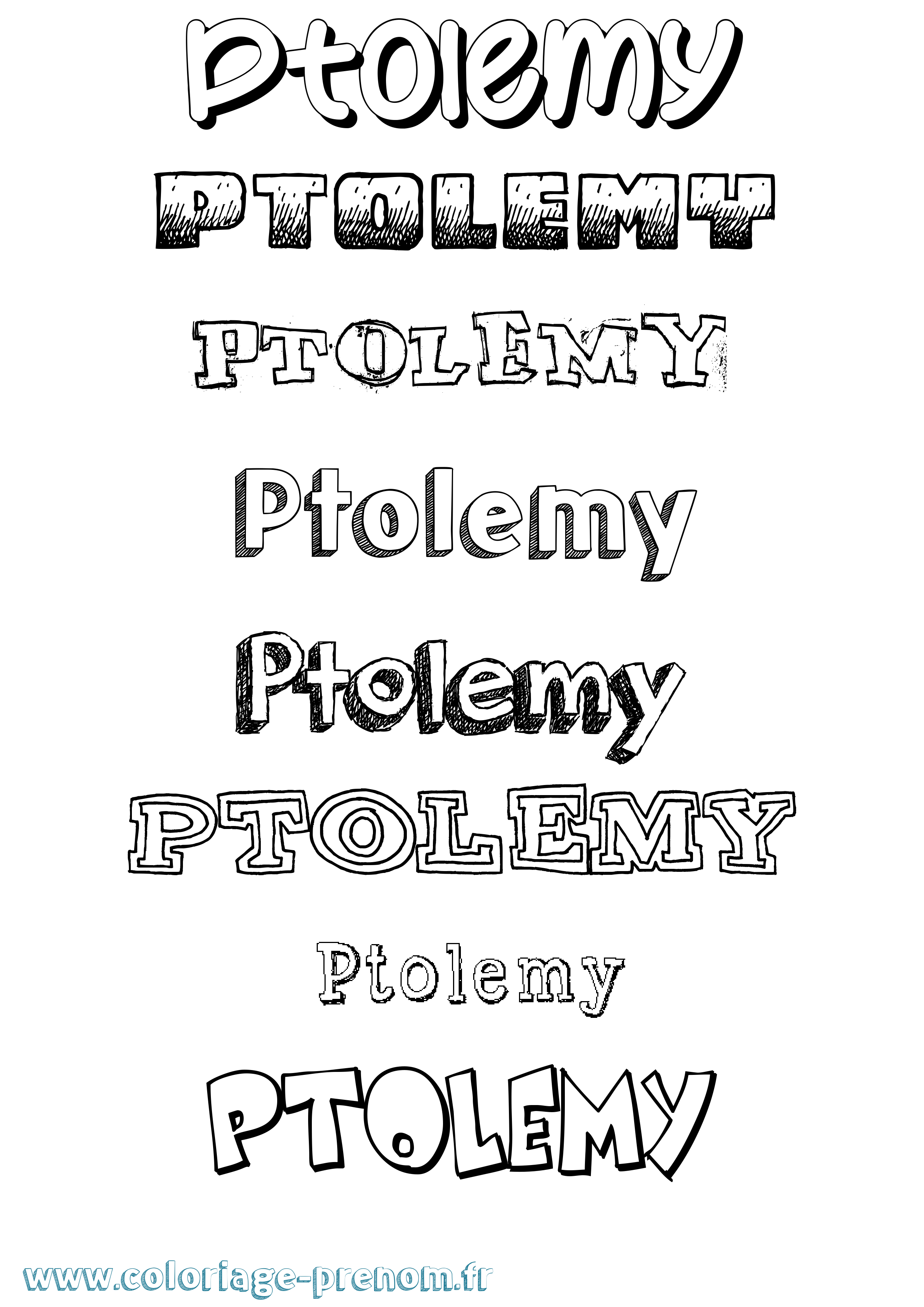 Coloriage Ptolemy Dessiné Coloriage prénom Ptolemy Dessiné