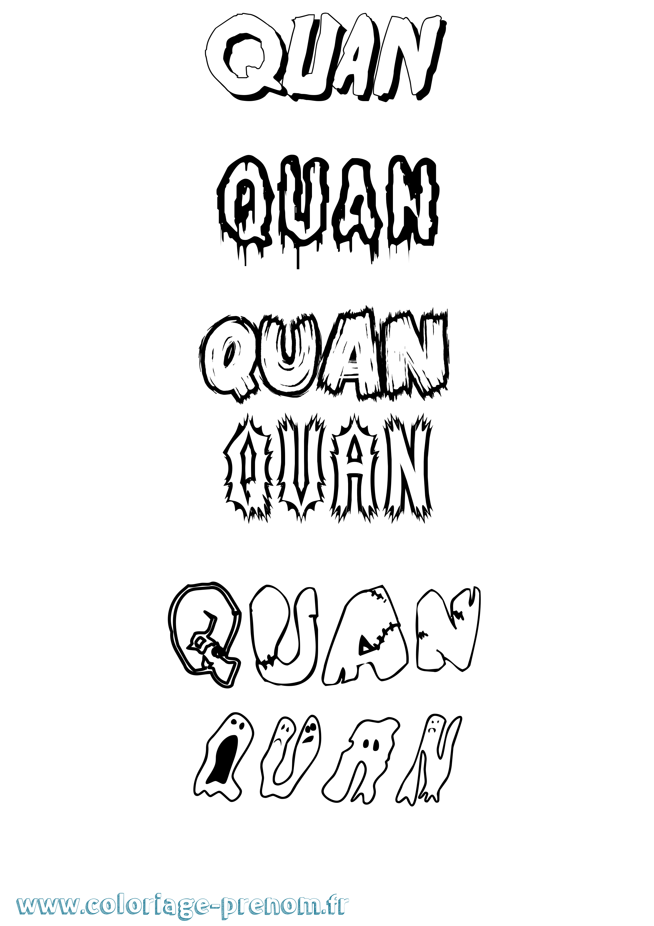 Coloriage Quan Frisson Coloriage prénom Quan Frisson
