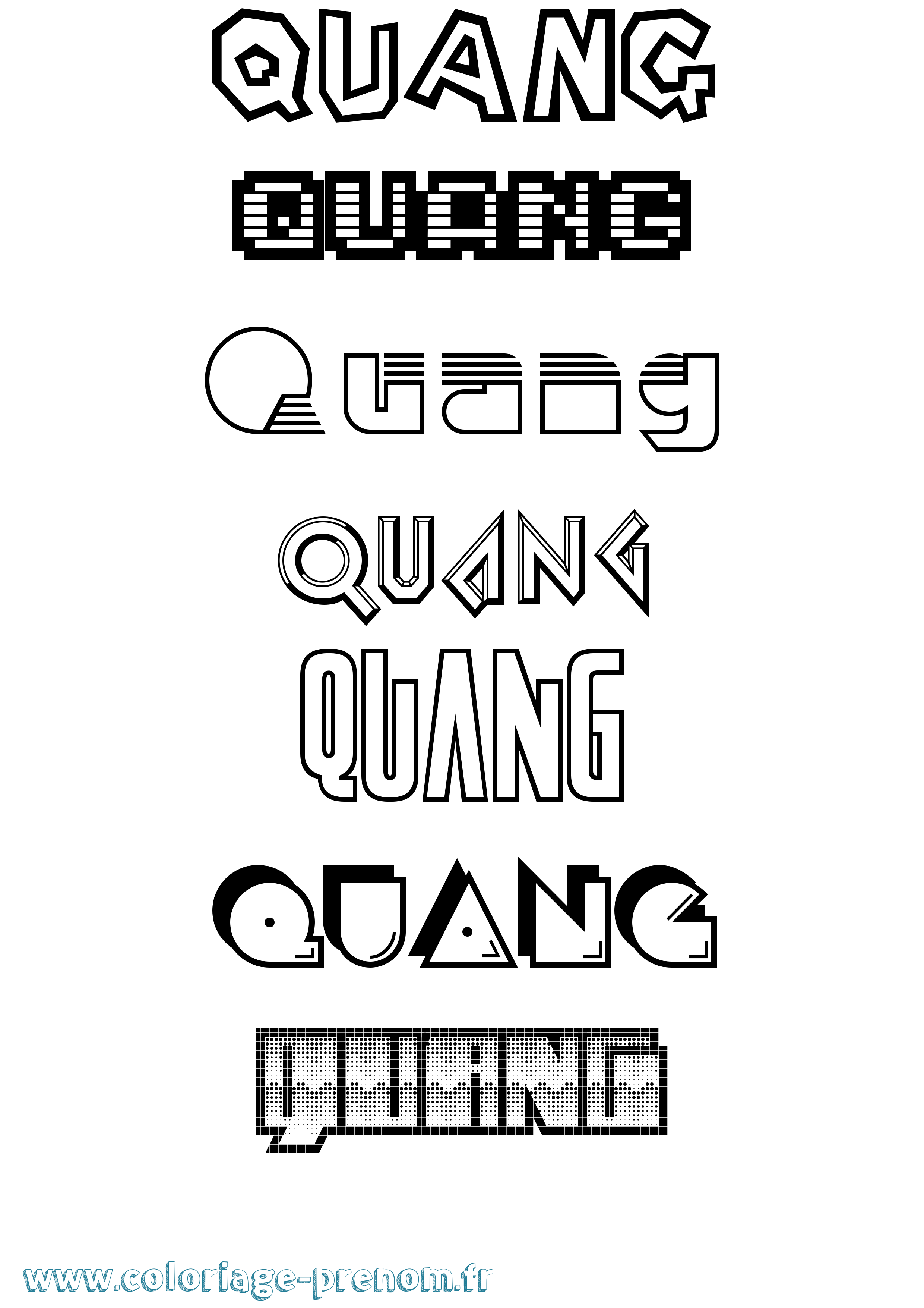 Coloriage Quang Jeux Vidéos Coloriage prénom Quang Jeux Vidéos